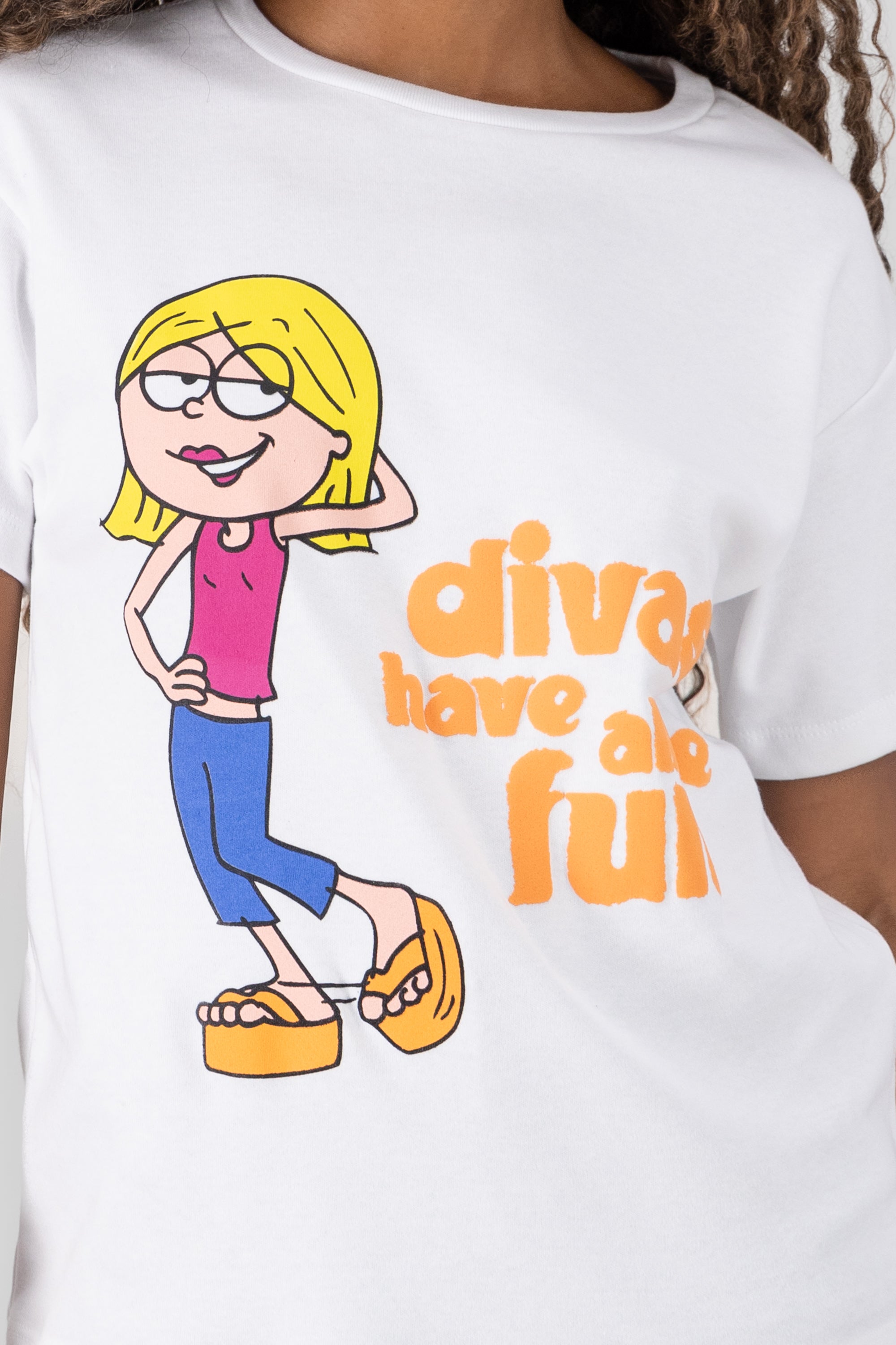 Playera Lizzie McGuire manga corta BLANCO