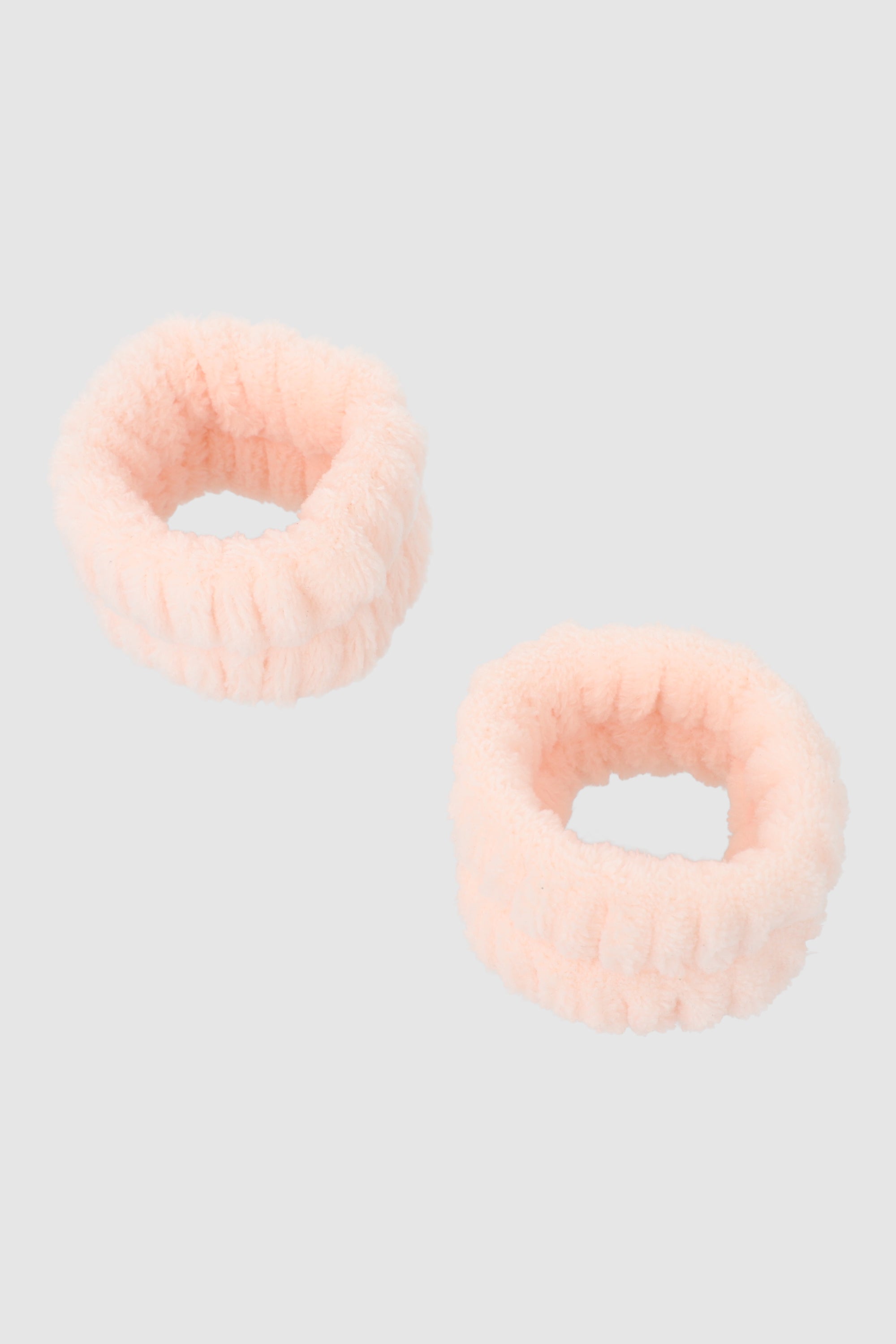 Set 2 muñequeras fluffy PALO DE ROSA