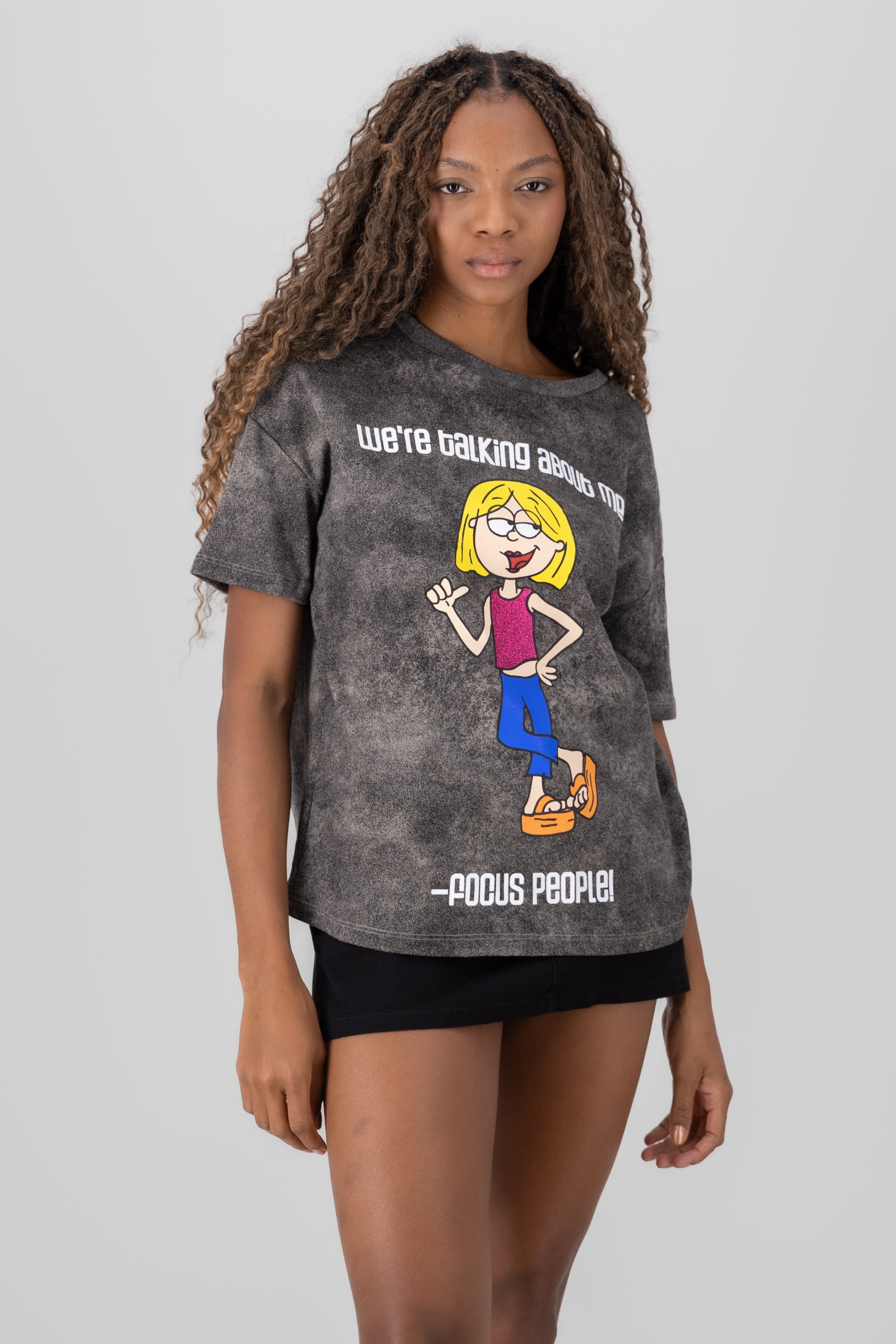 Playera lizzie mcguire frase ACID WASH