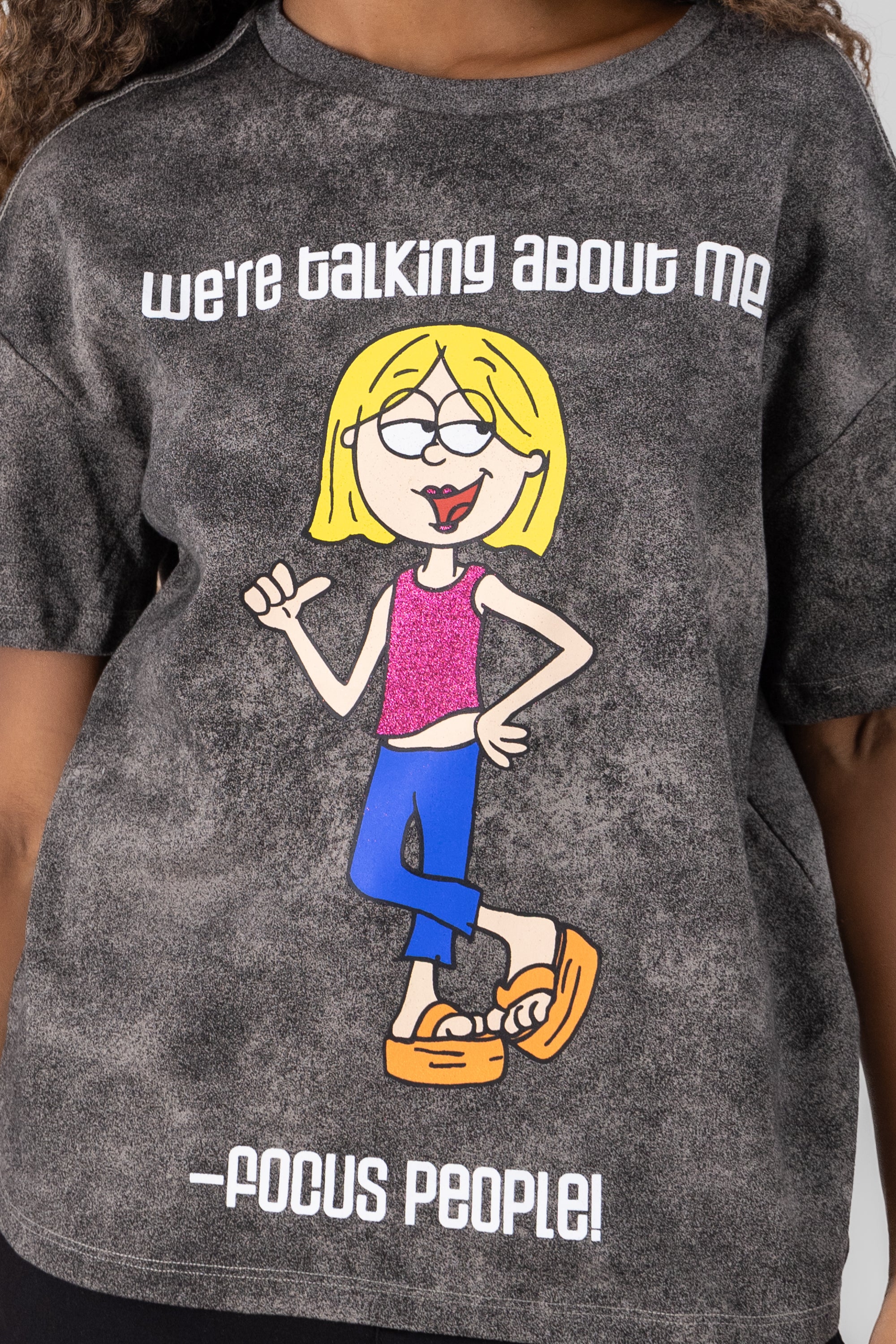 Playera lizzie mcguire frase ACID WASH