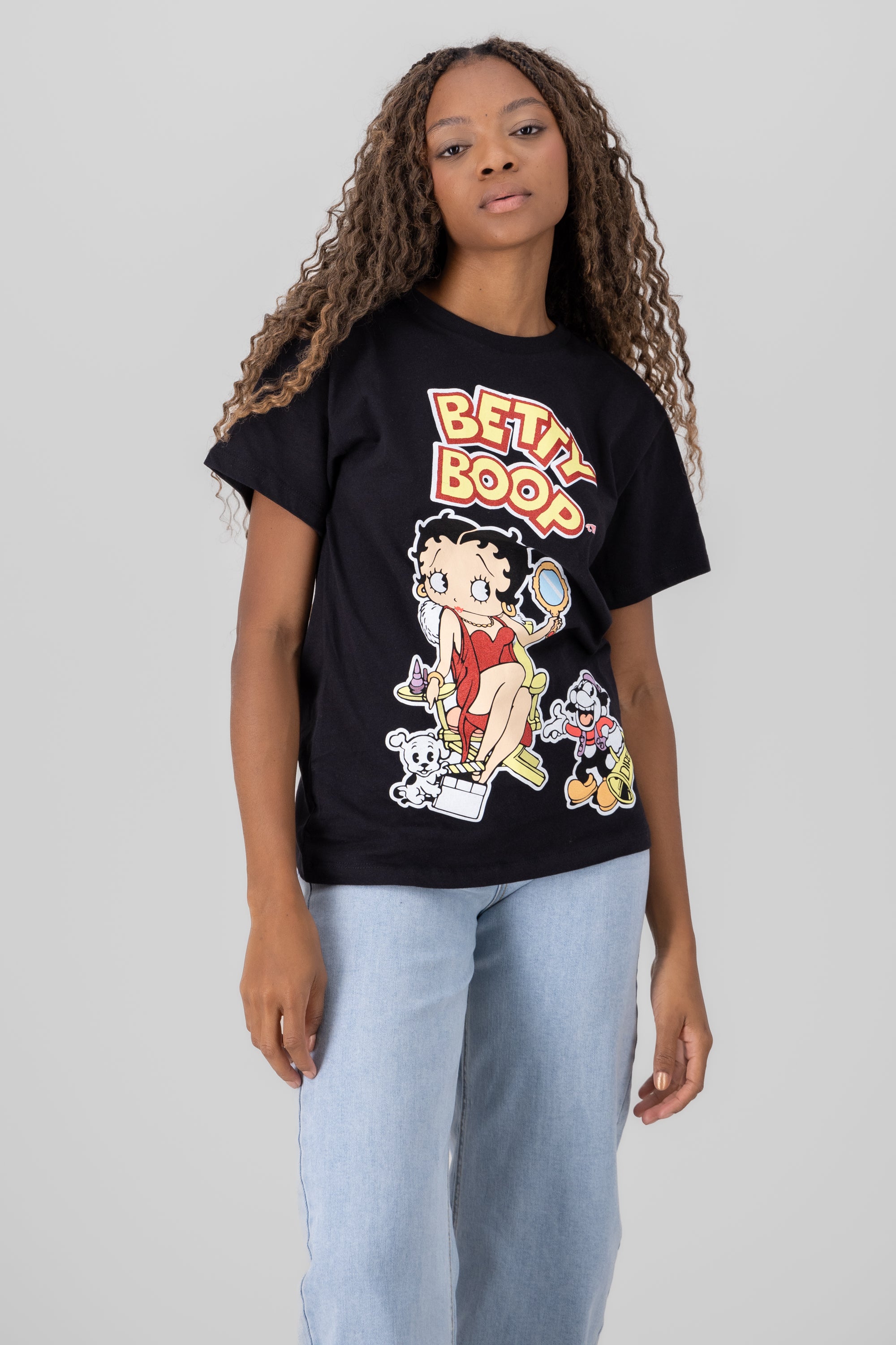 Playera betty  boop cine NEGRO