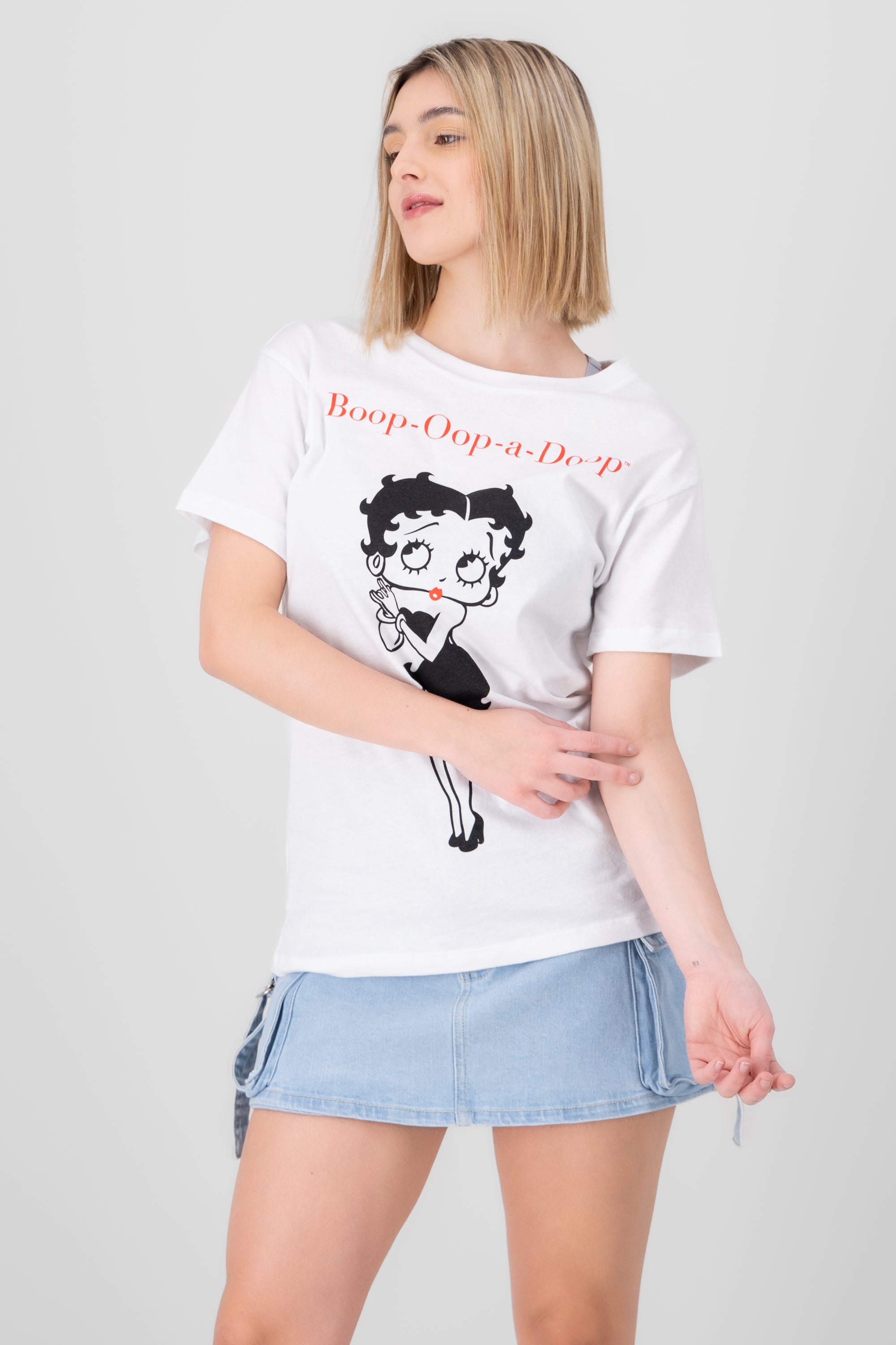 Playeras betty boop corazon BLANCO