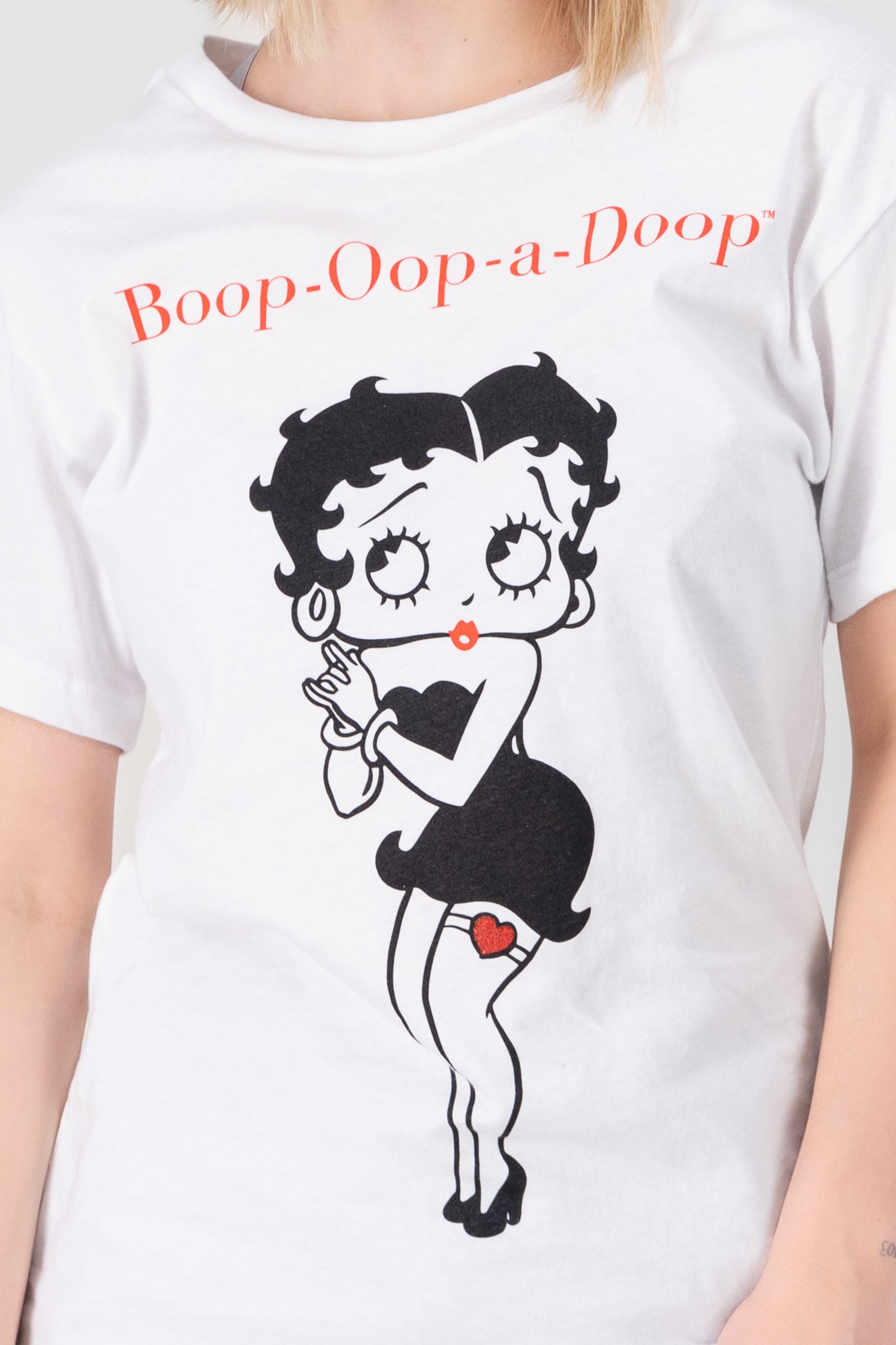 Playeras betty boop corazon BLANCO