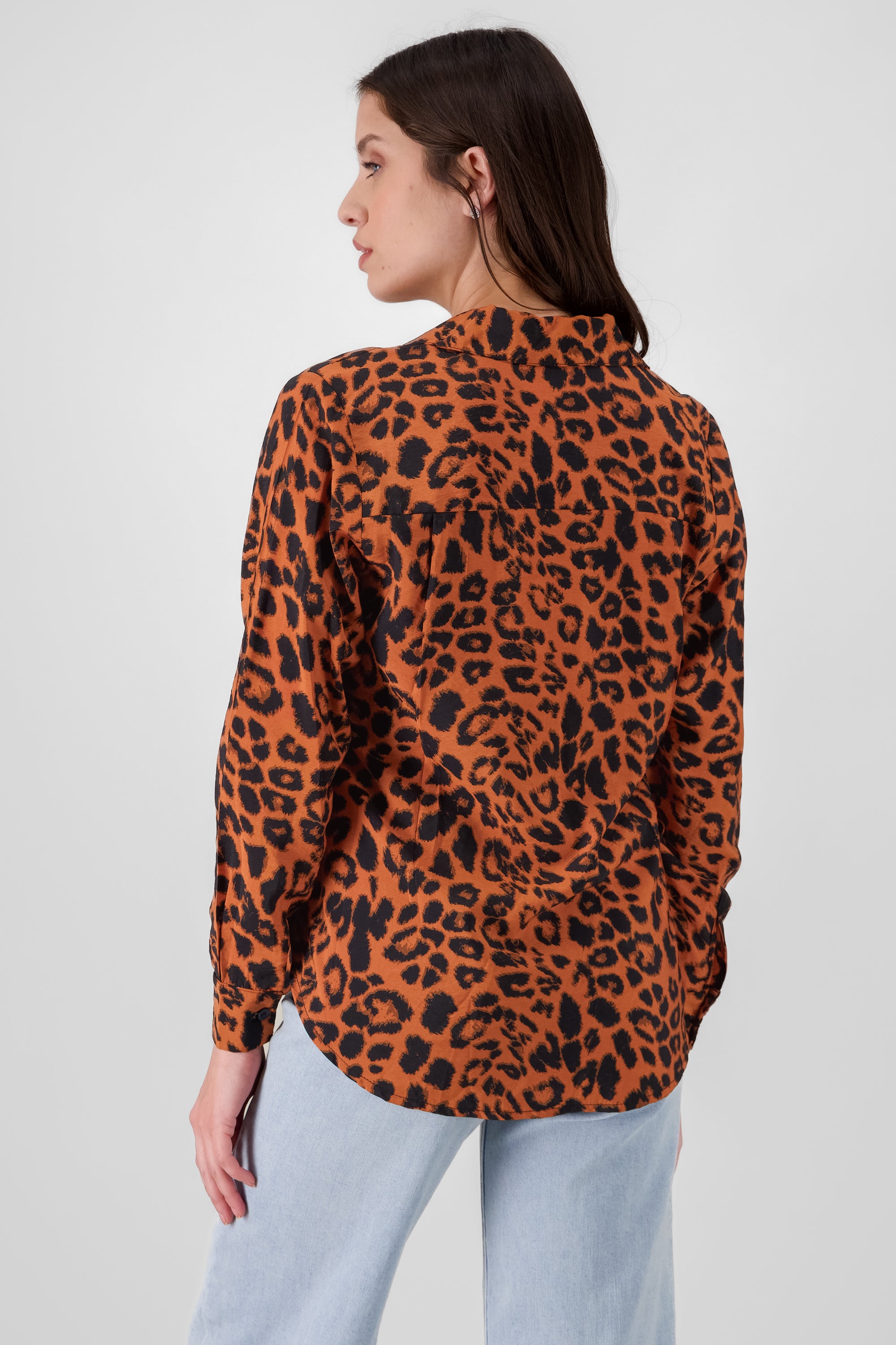 Camisa oversize animal print NEGRO COMBO