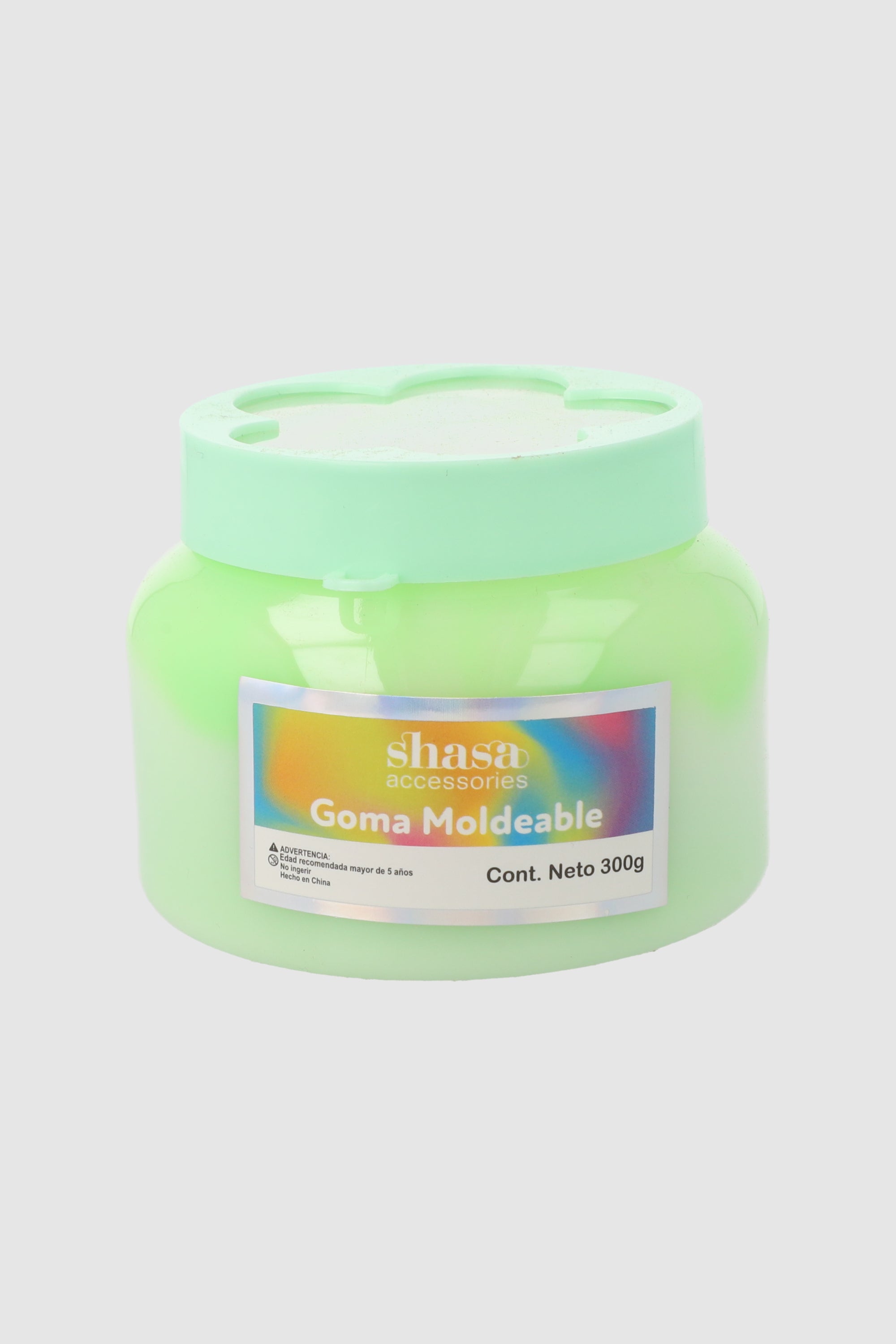 Slime tapa flor glitter VERDE