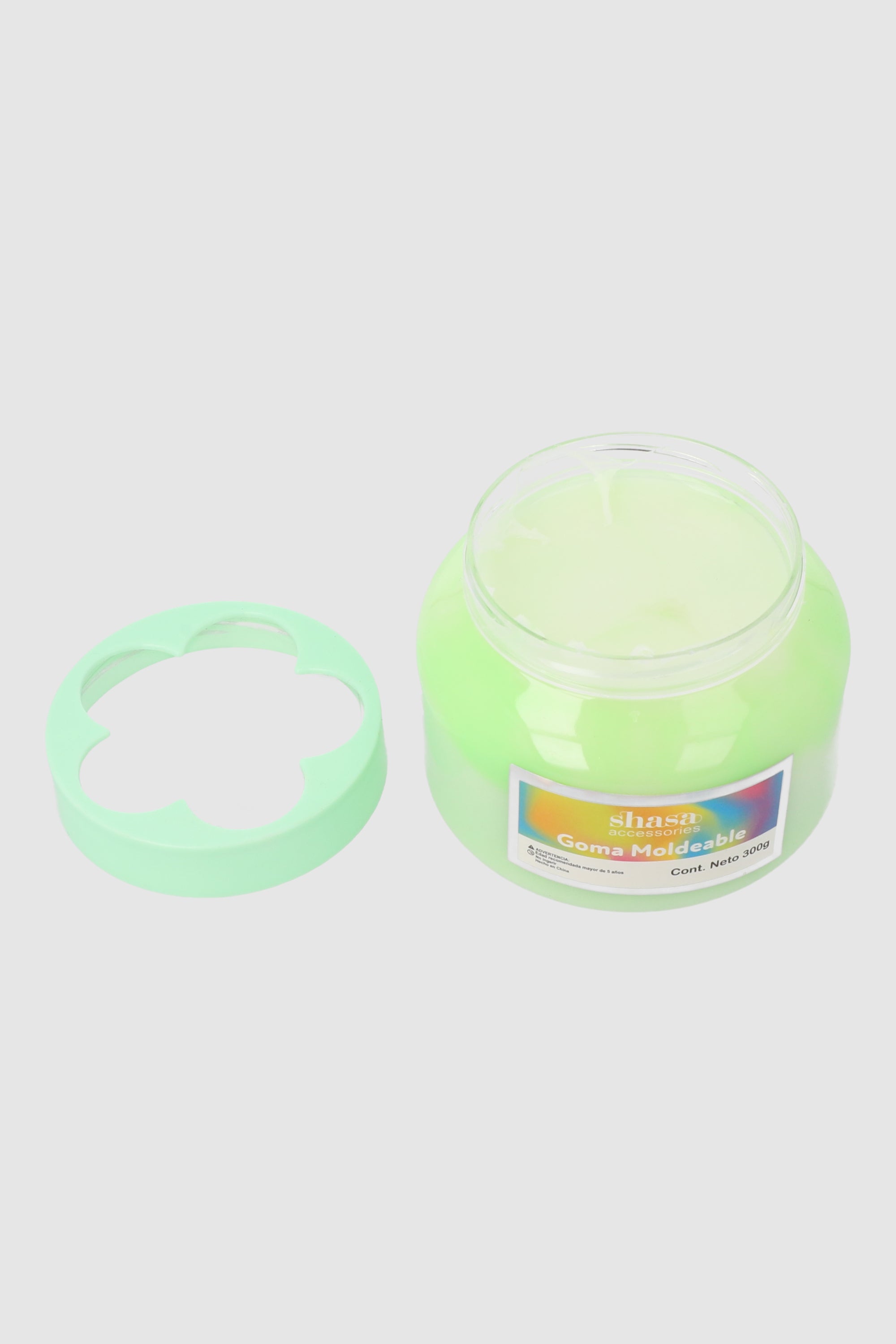 Slime tapa flor glitter VERDE