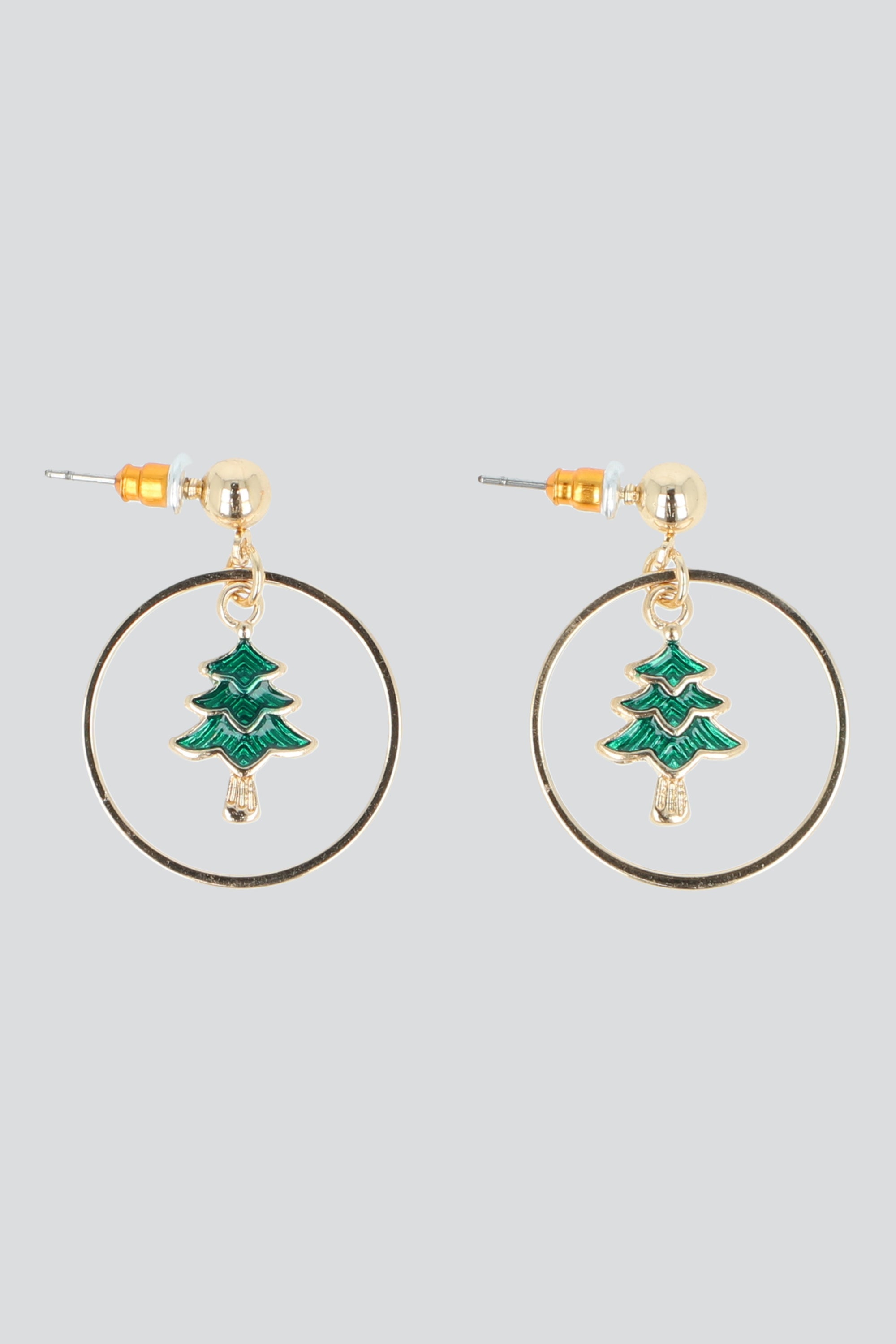 ARETES ARBOL CIRCULO ORO