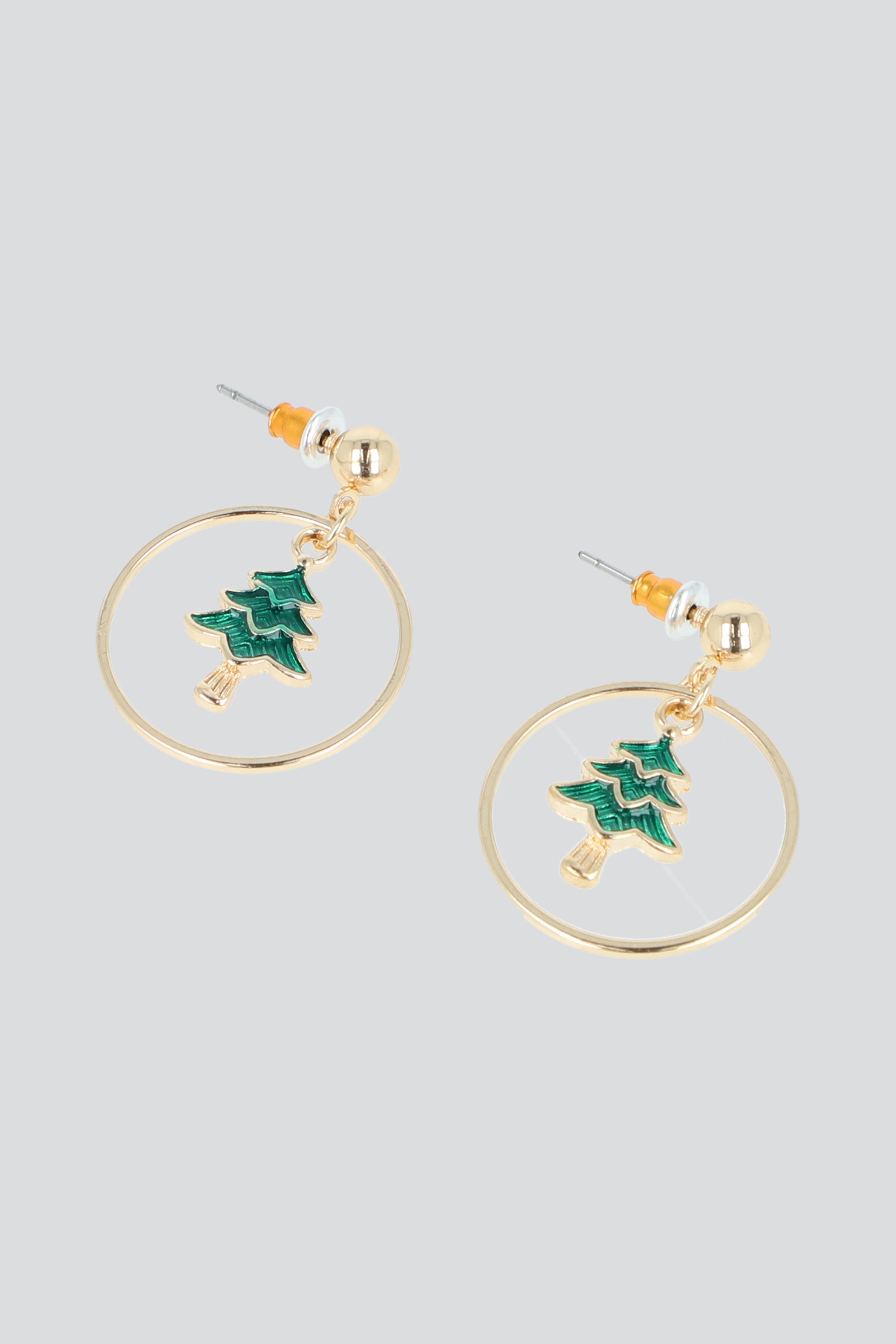 ARETES ARBOL CIRCULO ORO