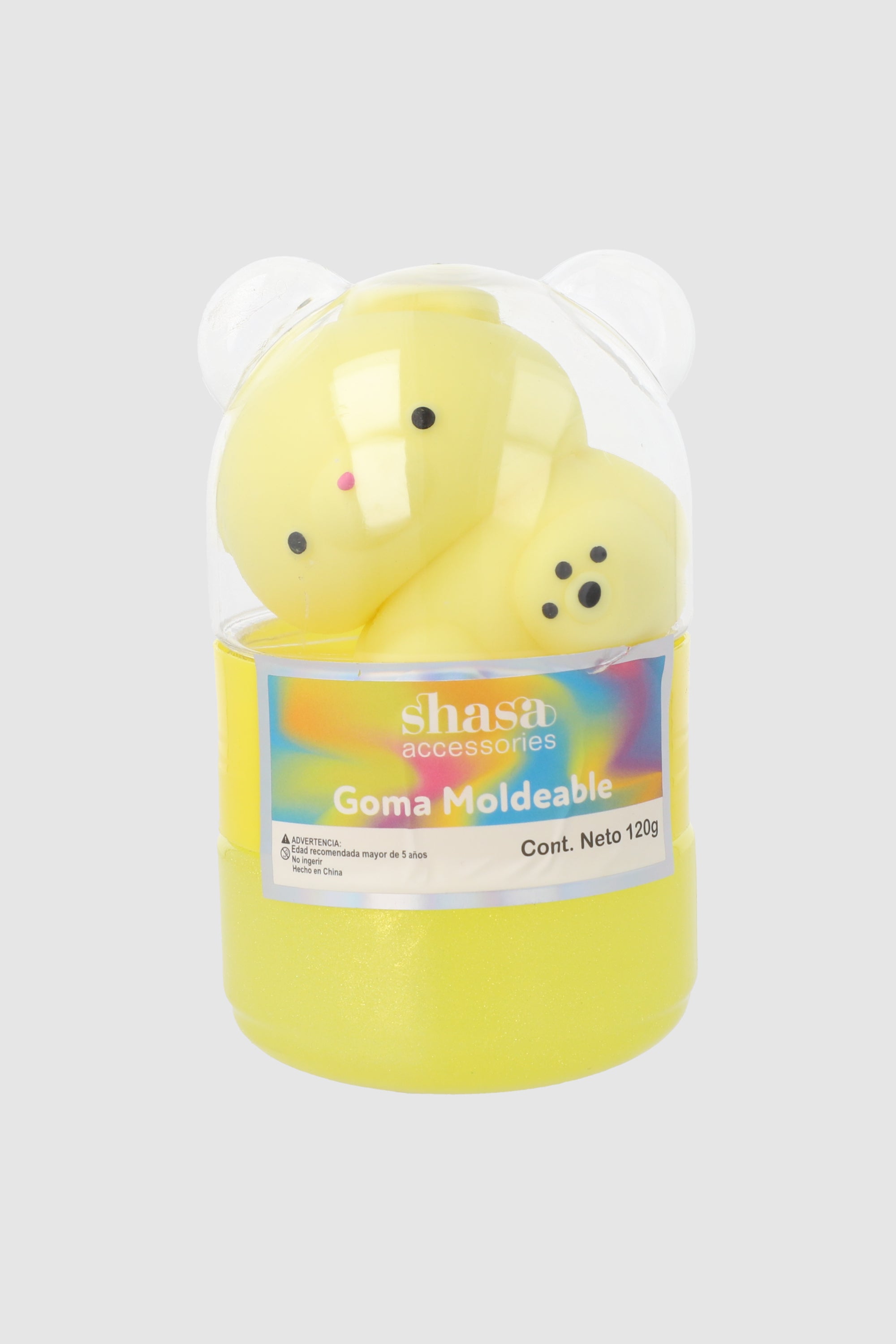 Slime con squishy oso encapusulado AMARILLO