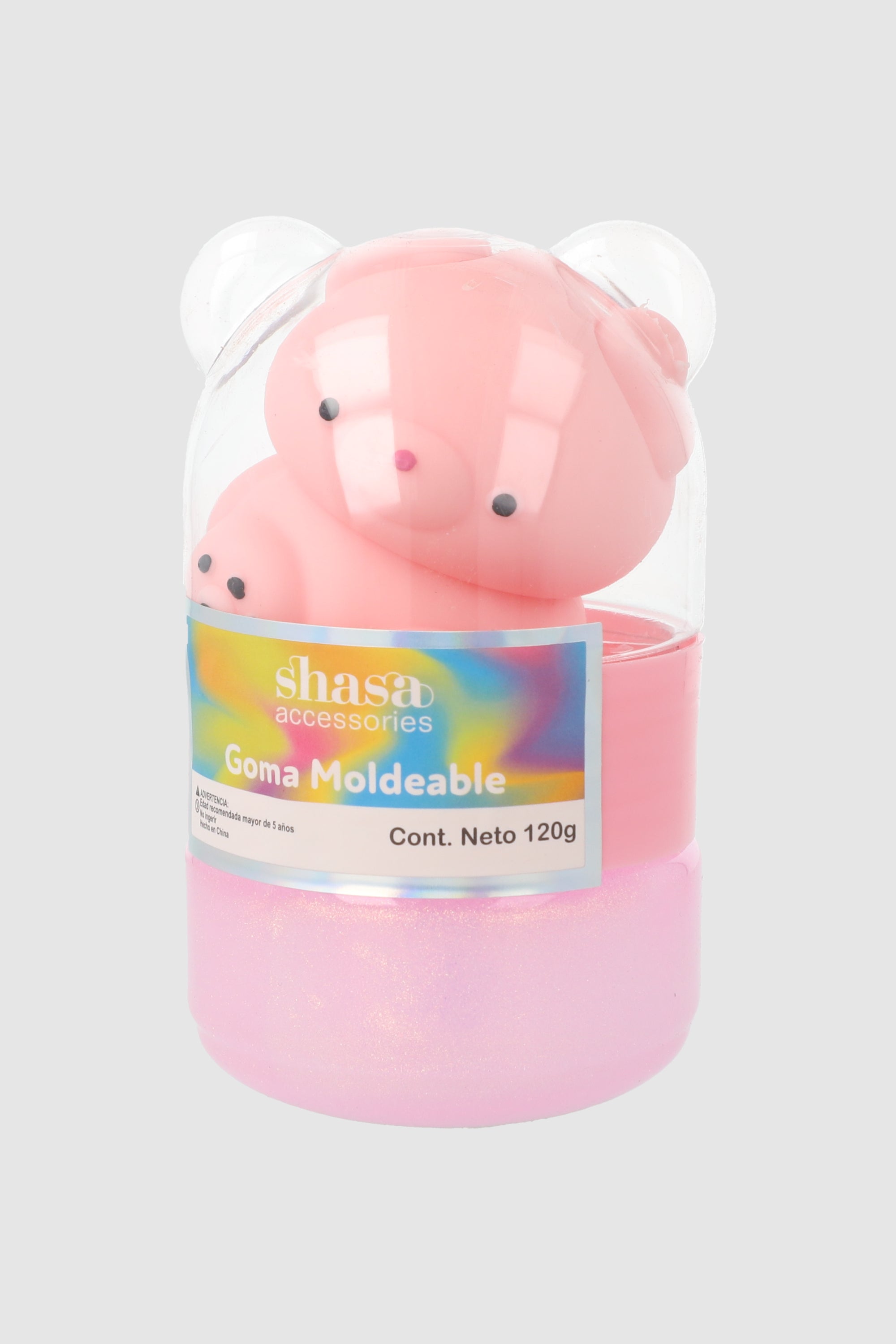 Slime con squishy oso encapusulado ROSA