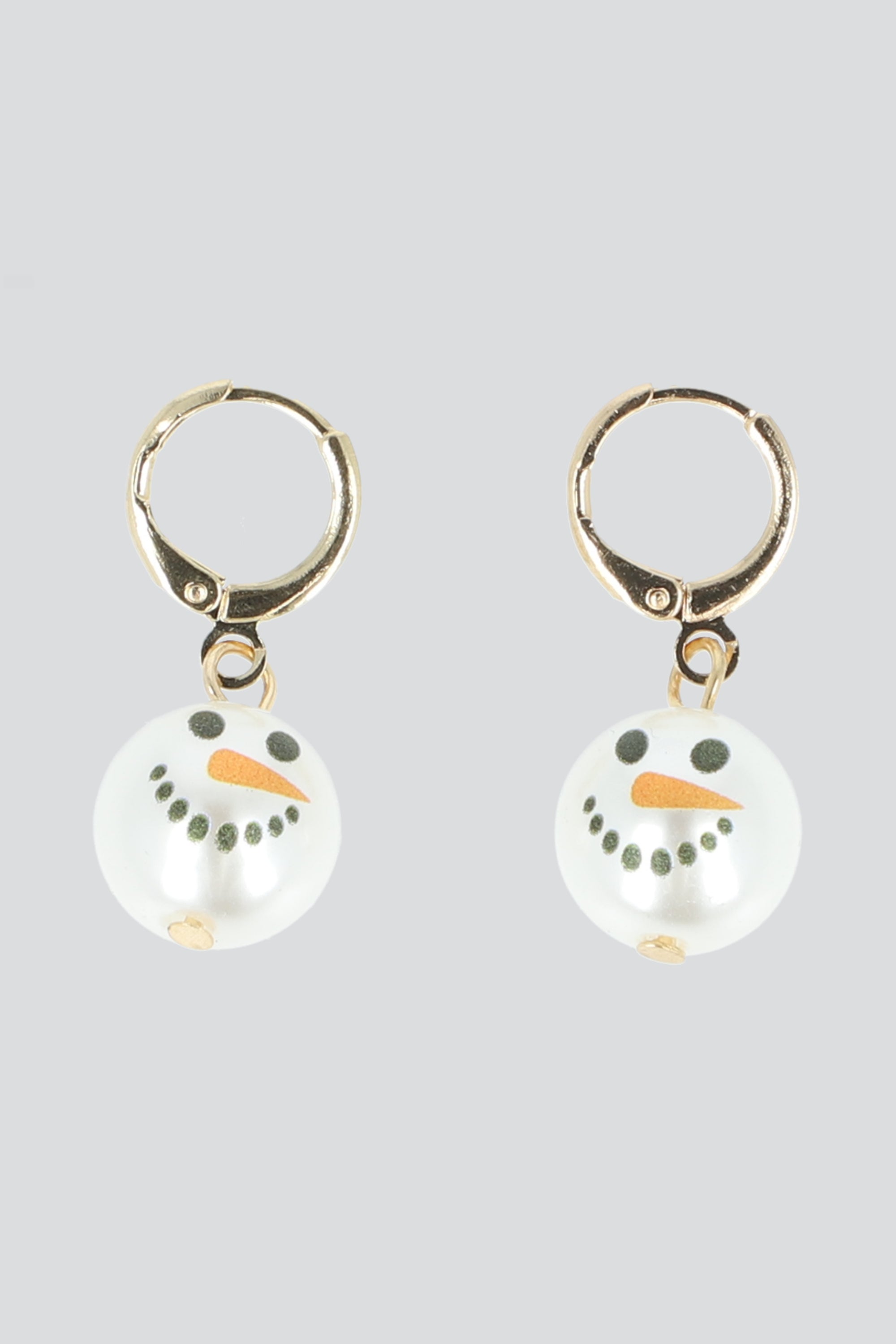 ARRACADAS MUÑECO DE NIEVE ORO