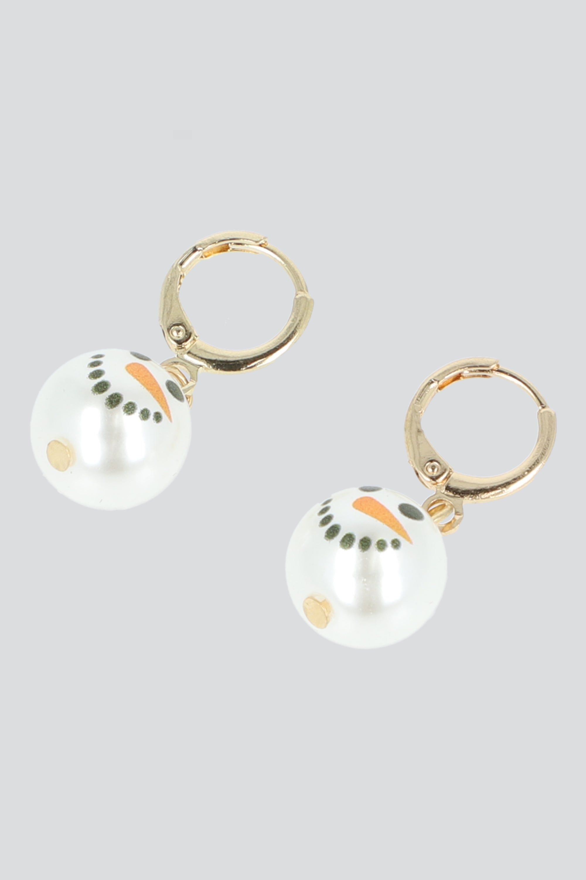 ARRACADAS MUÑECO DE NIEVE ORO