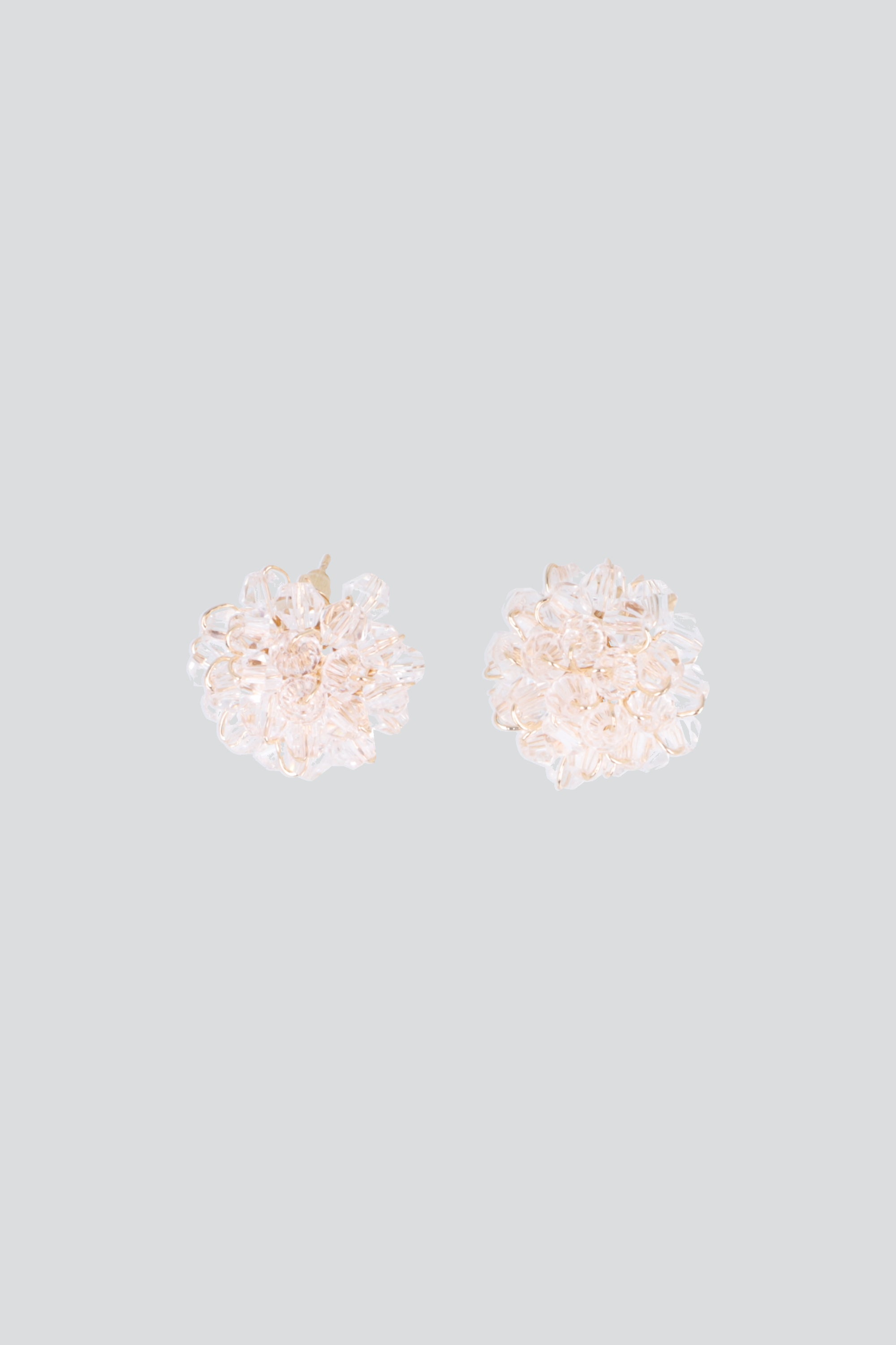Aretes circulo beads TRANSPARENTE