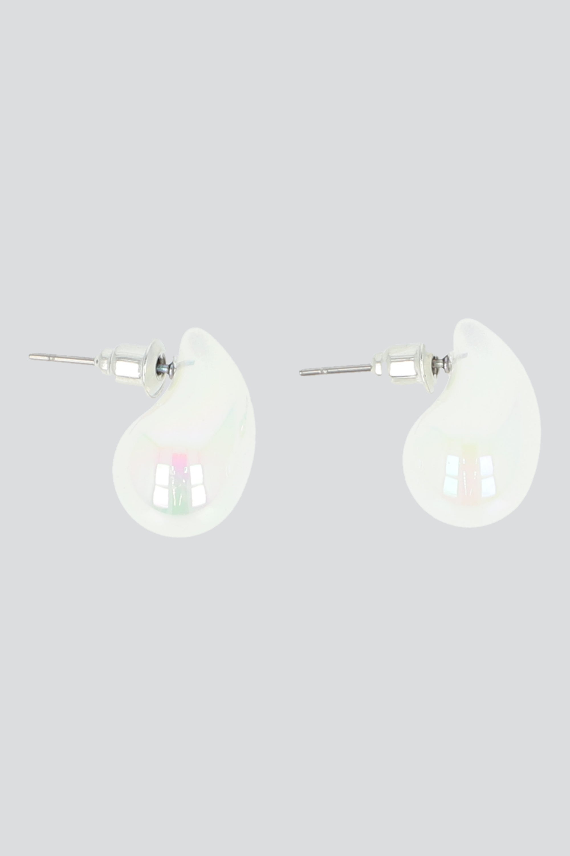 Aretes gota acrilico chica BLANCO