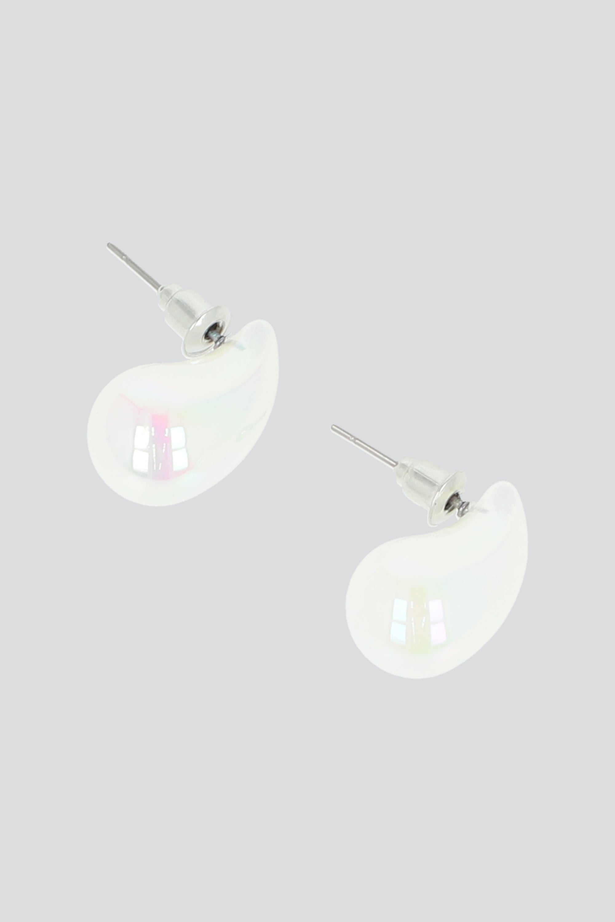 Aretes gota acrilico chica BLANCO