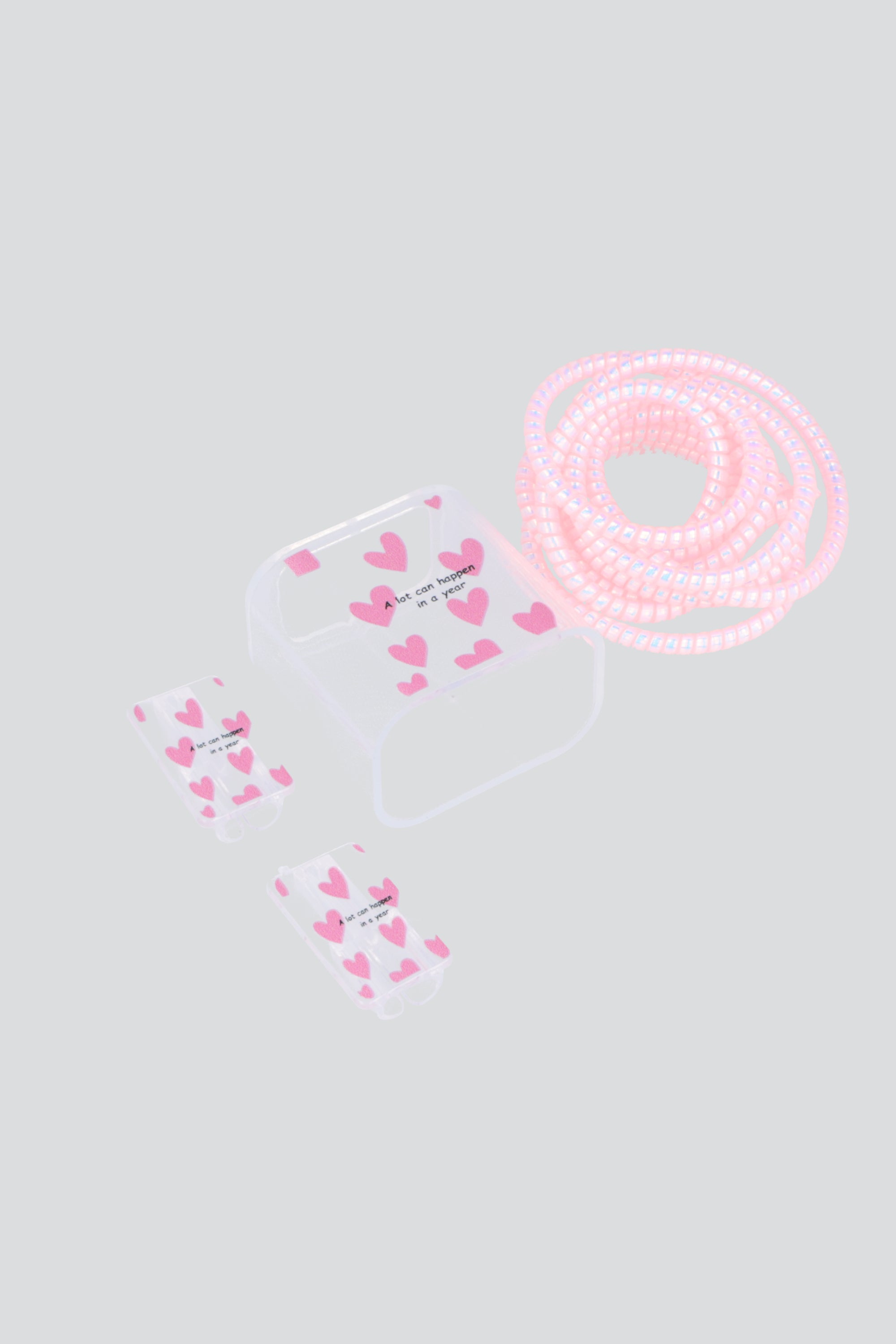 Set cubre cargador corazones ROSA