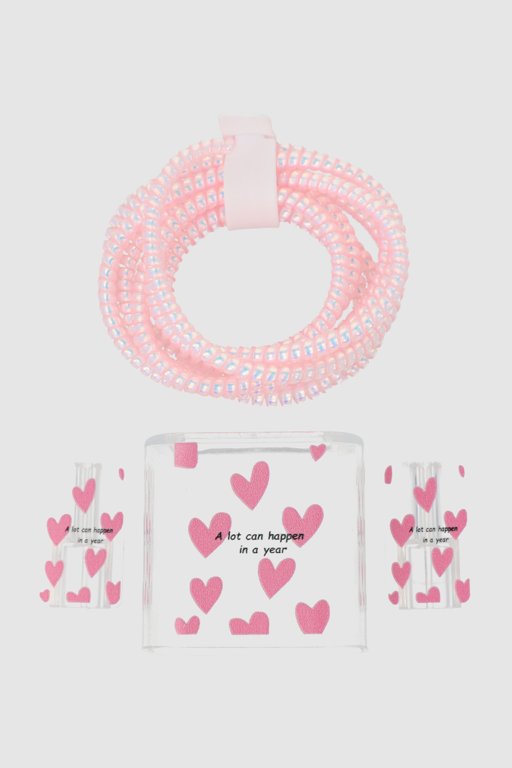 Set cubre cargador corazones