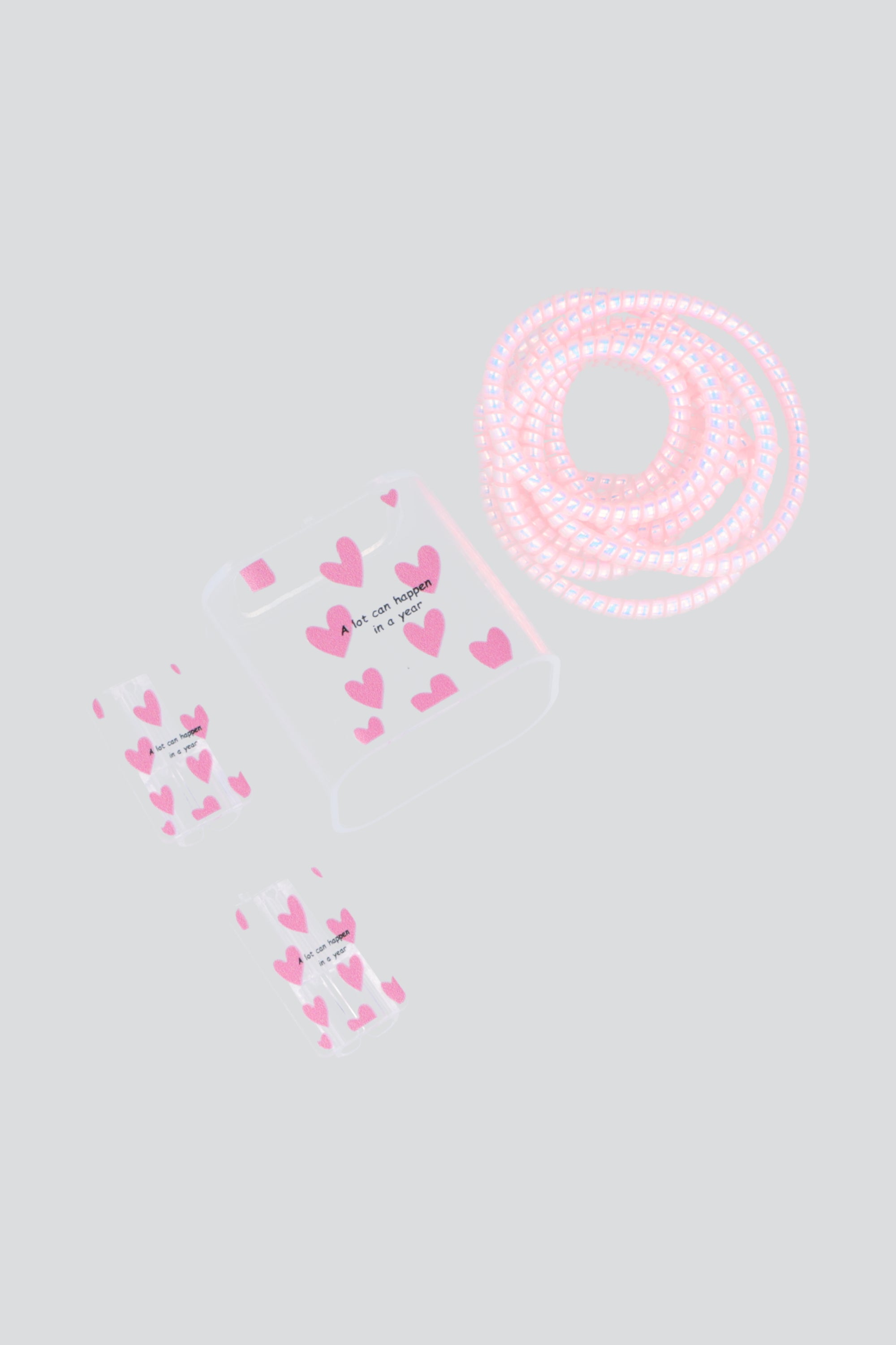 Set cubre cargador corazones ROSA