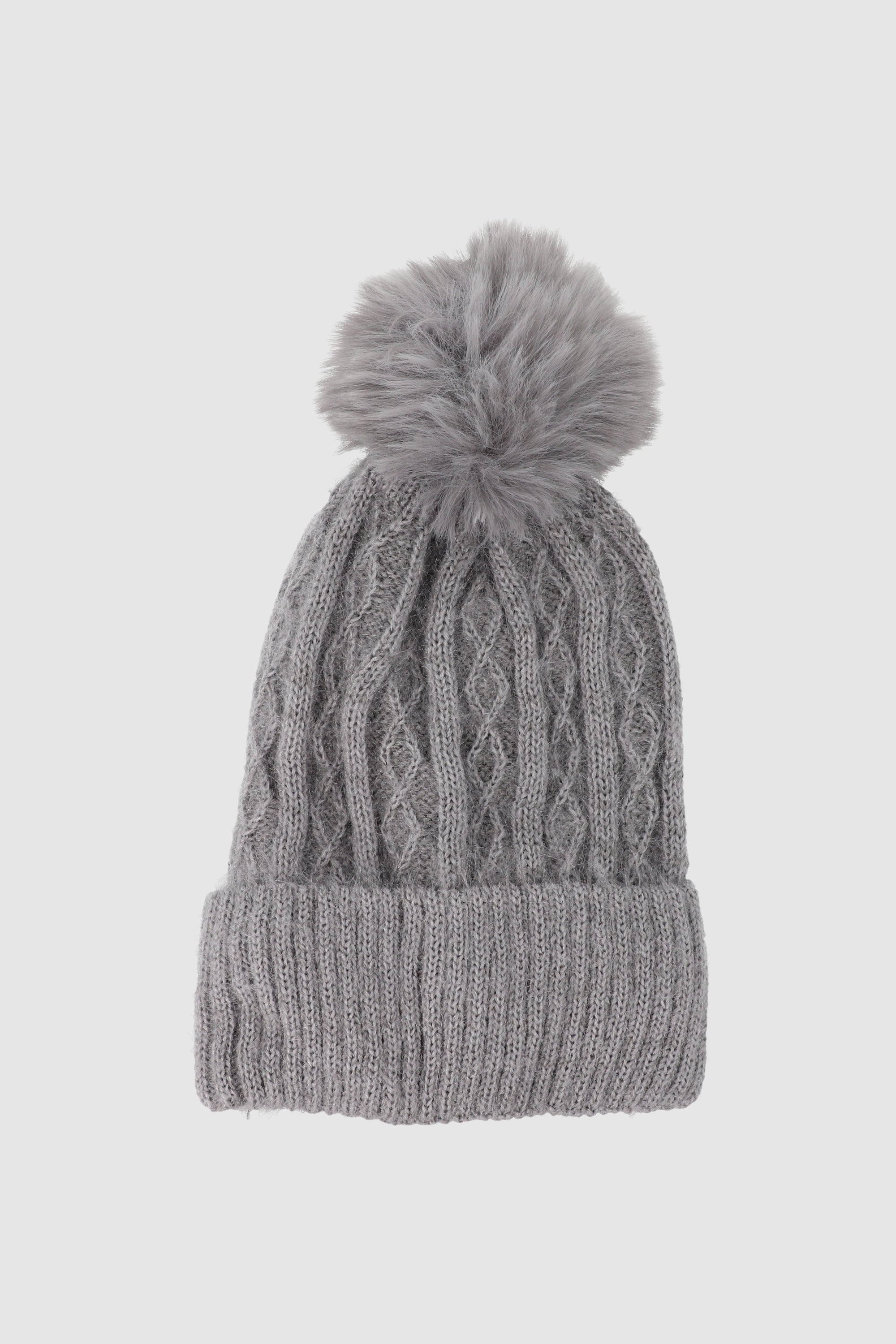 Beanie tejido jaspe GRIS