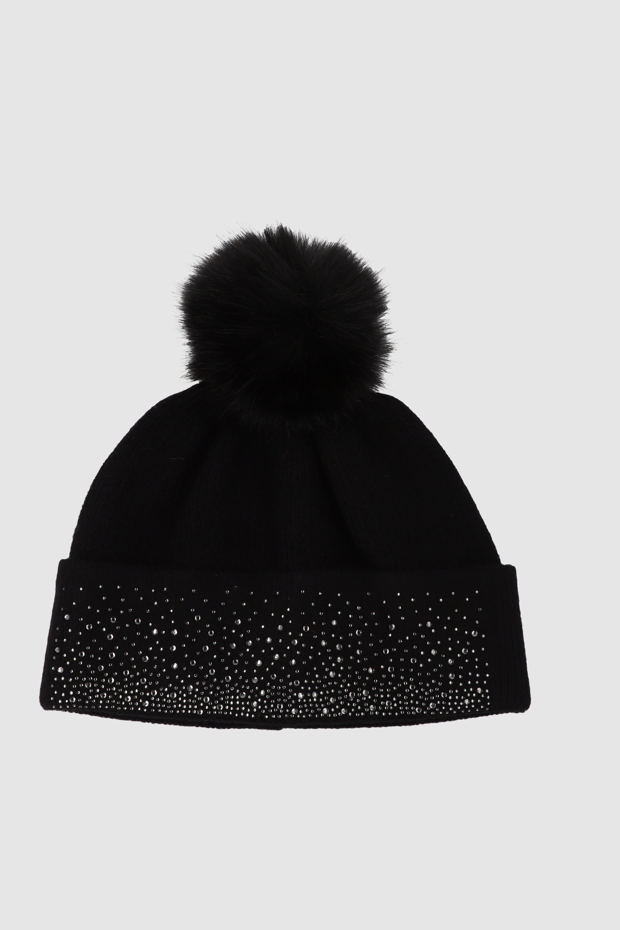 Beanie brillos solapa NEGRO