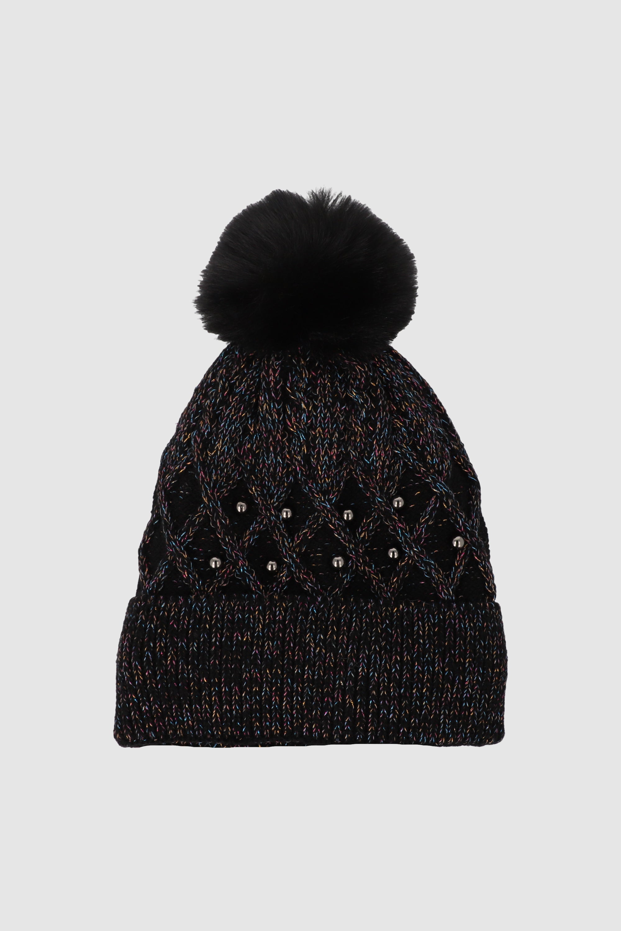 Beanie efecto multicolor NEGRO