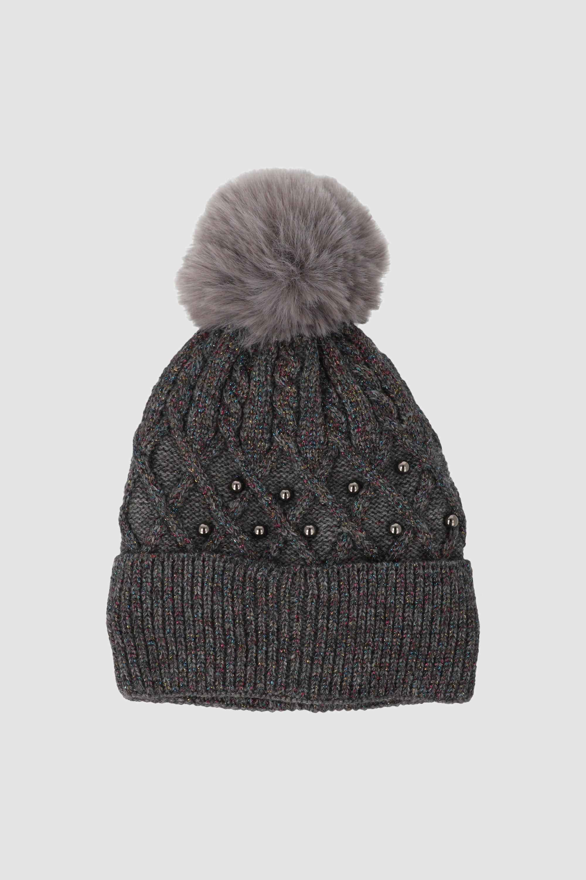 Beanie efecto multicolor GRIS