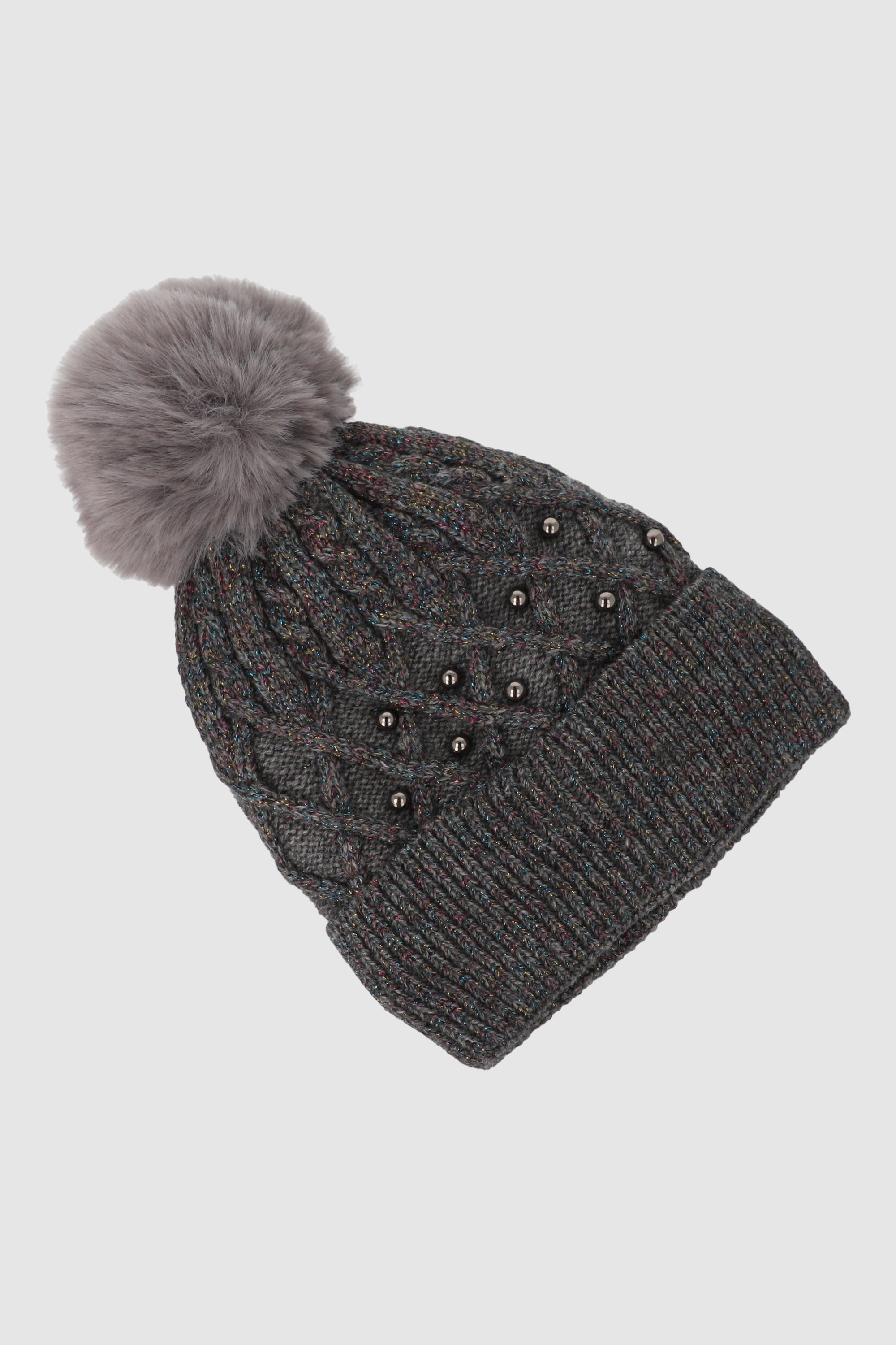 Beanie efecto multicolor GRIS