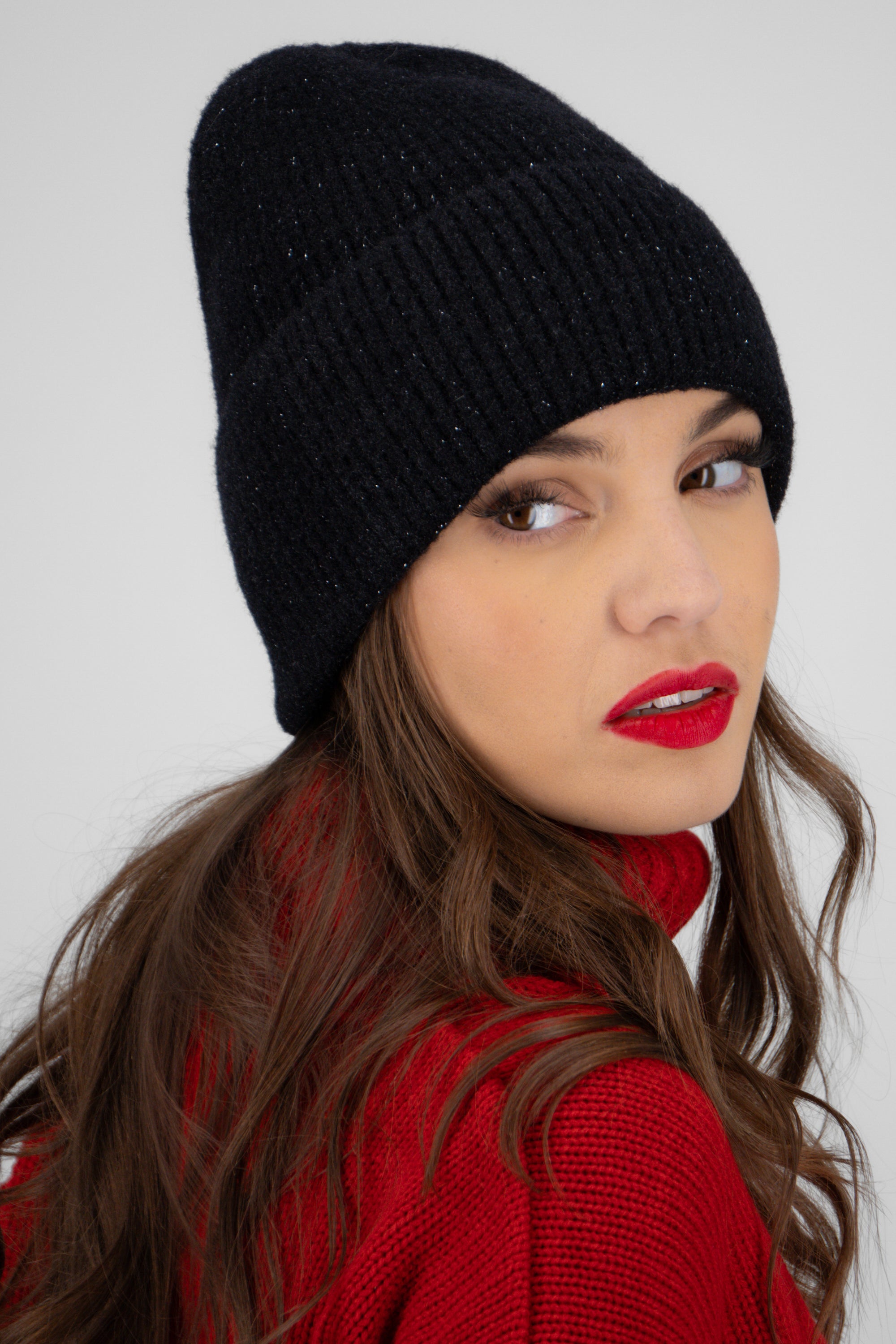 Beanie tejido simple NEGRO