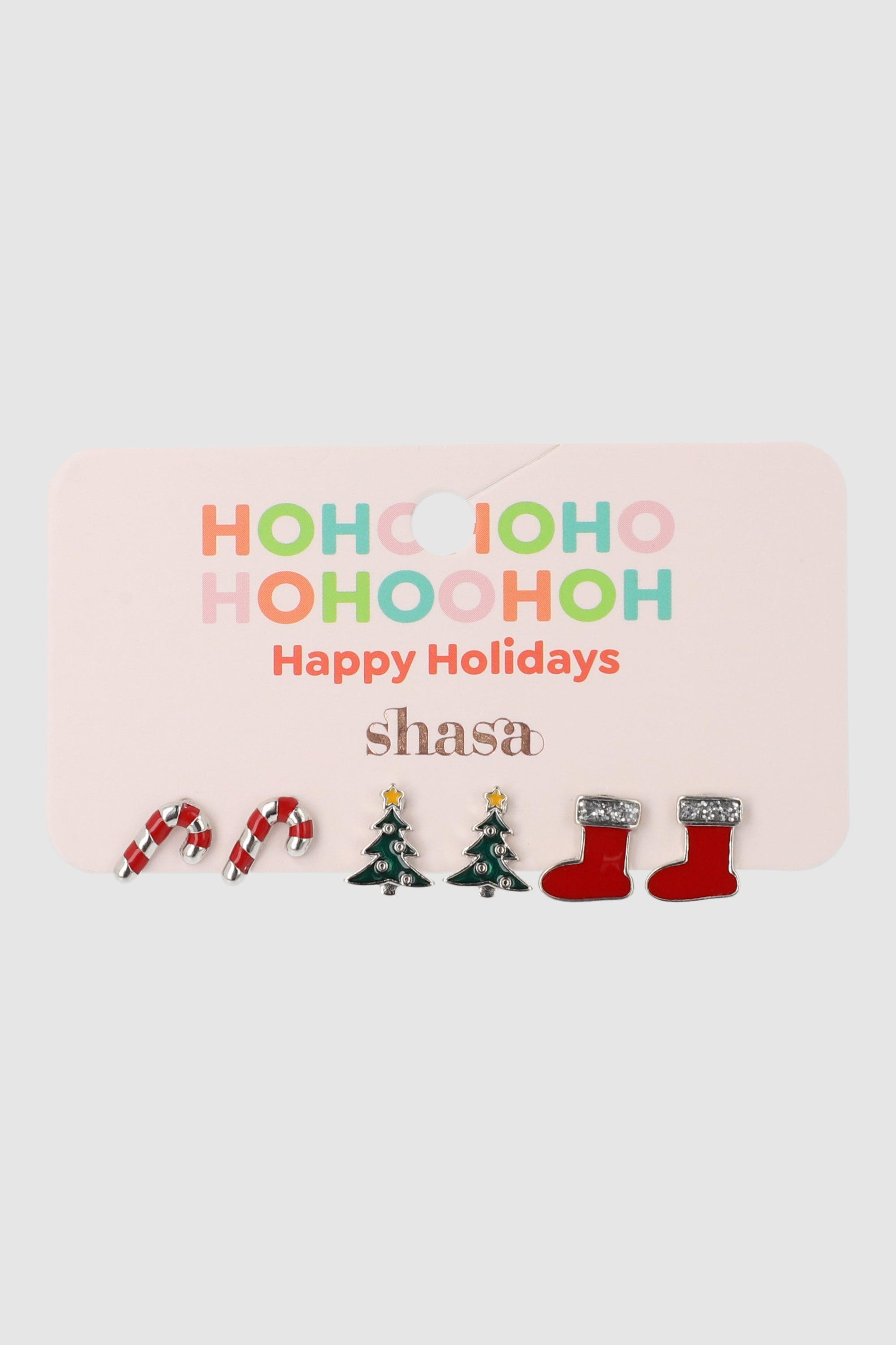 3 PR ARETES FIGURAS NAVIDEÑAS PLATA