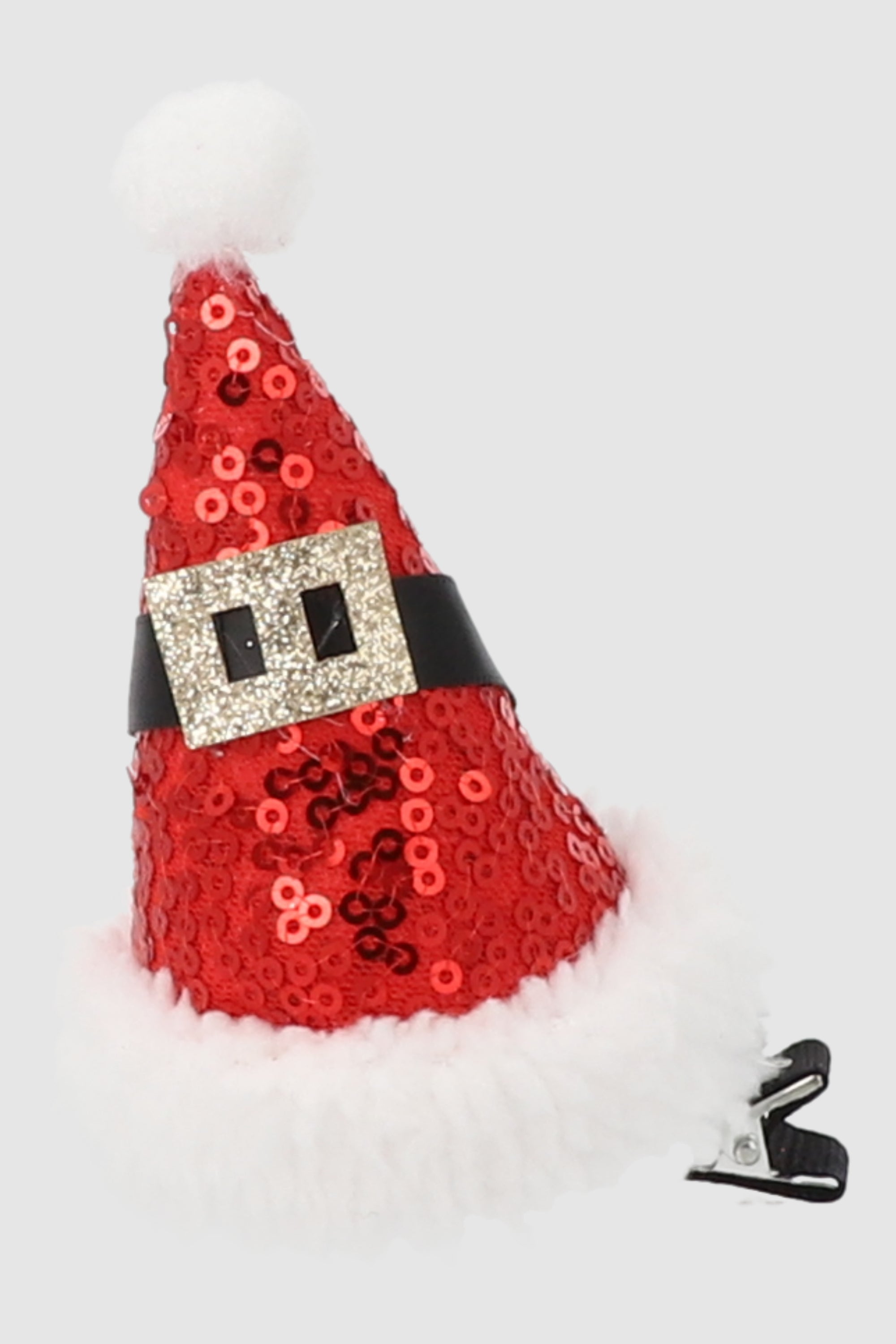 Broche sombrero santa lentejuelas ROJO