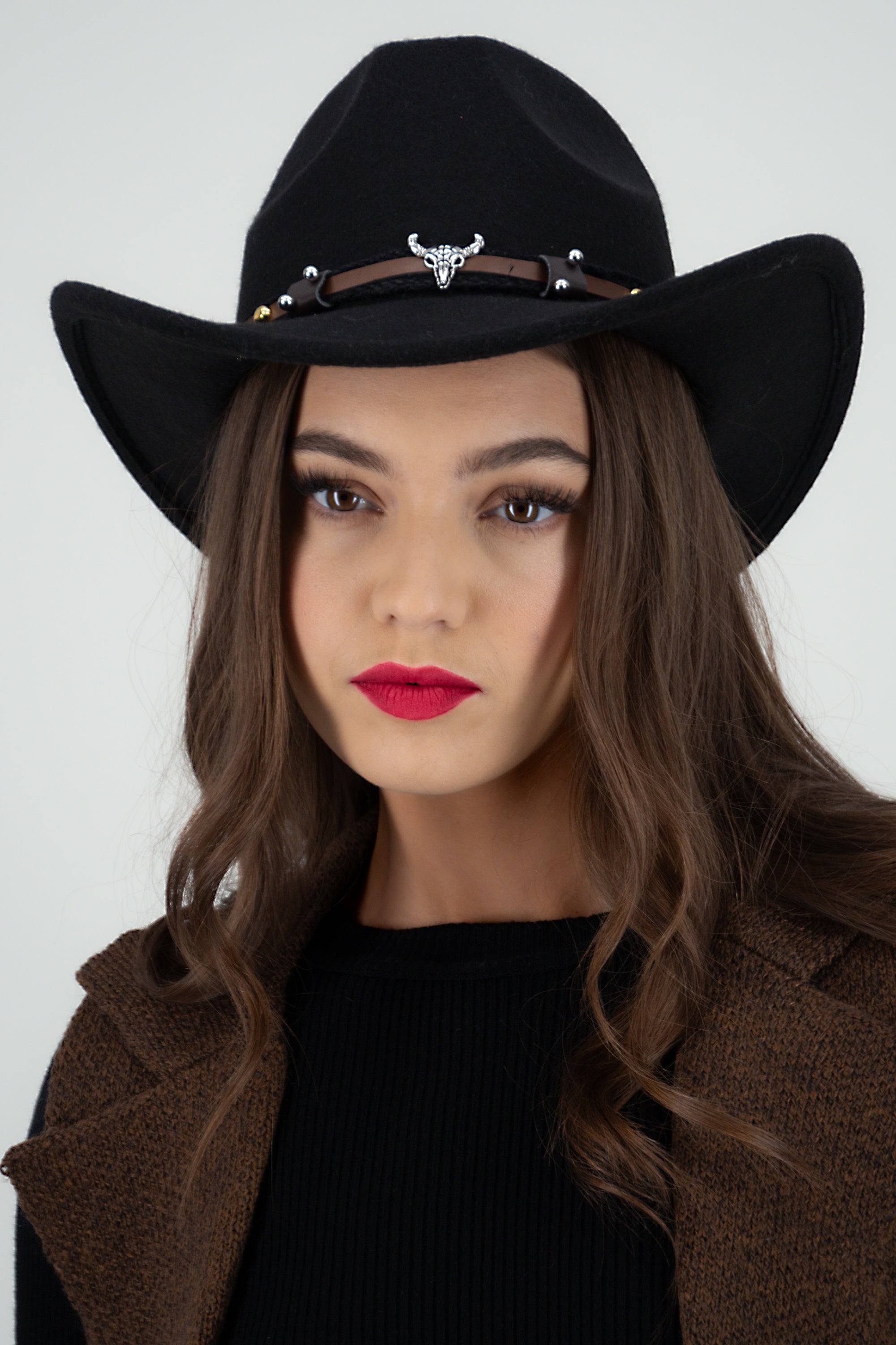 Sombrero cinta contraste NEGRO