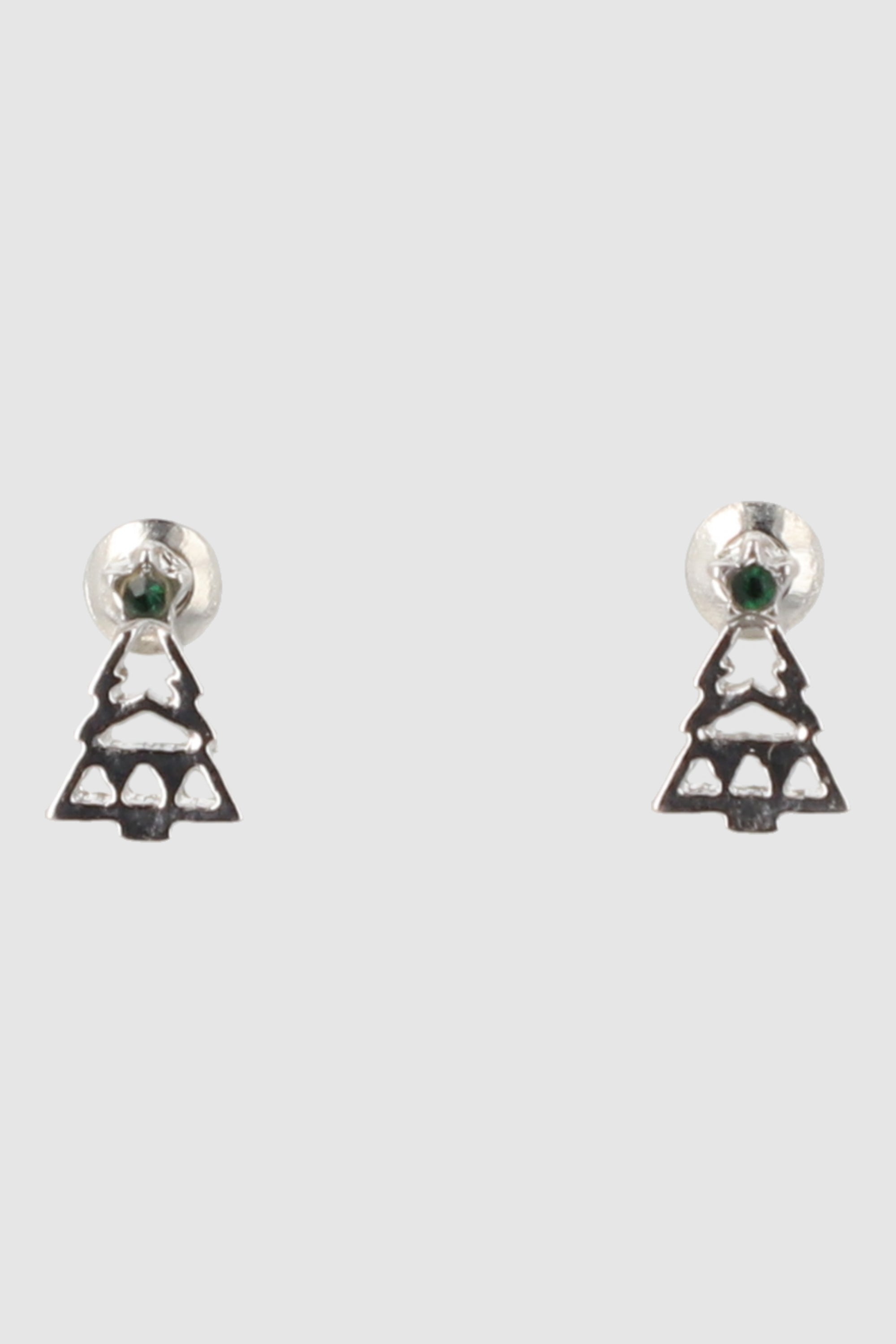ARETES ARBOL NAVIDEÑO MINI PLATA