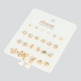 12 Pr Aretes Mariposas Metal