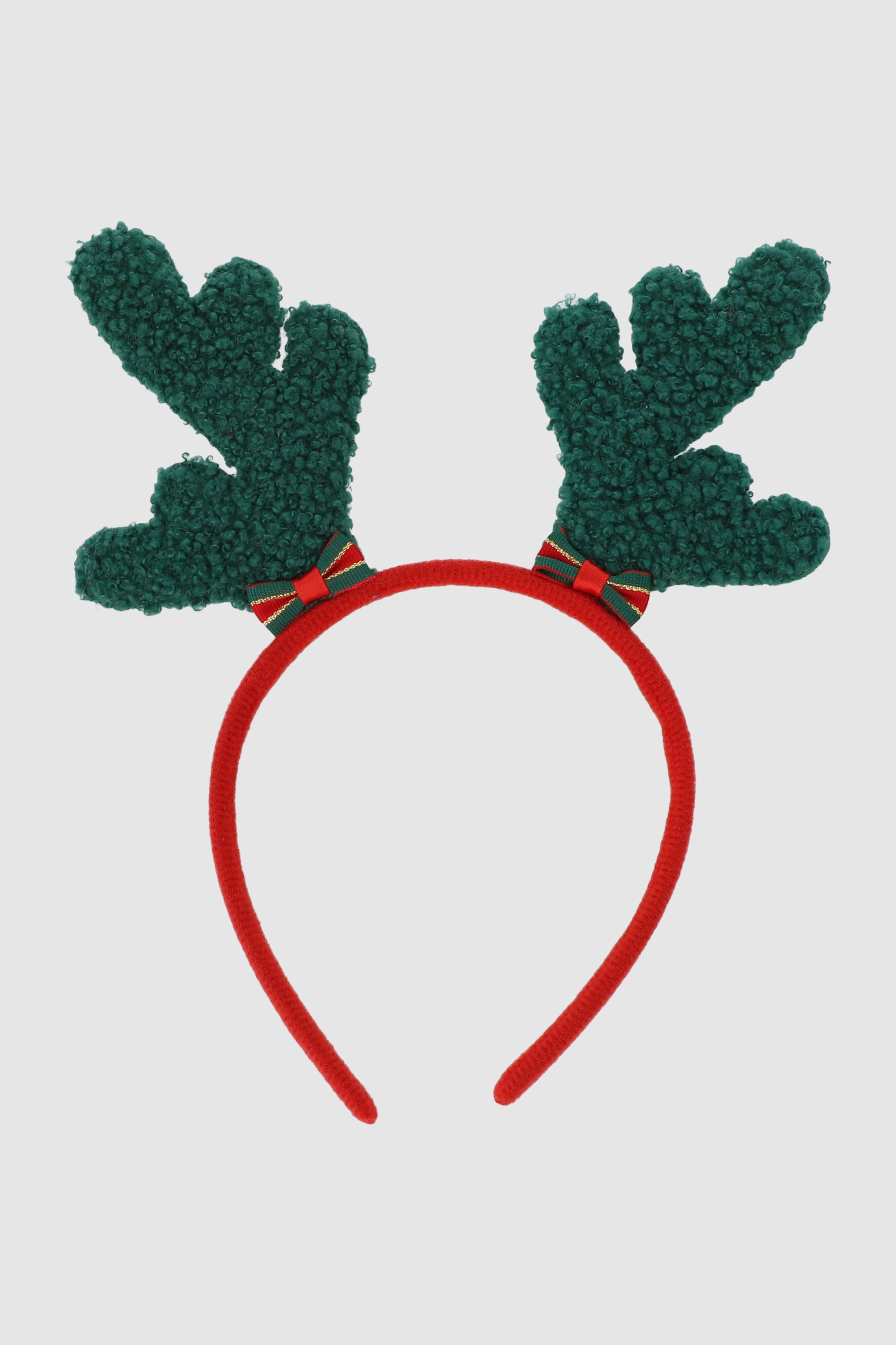 Diadema de reno de peluche ROJO