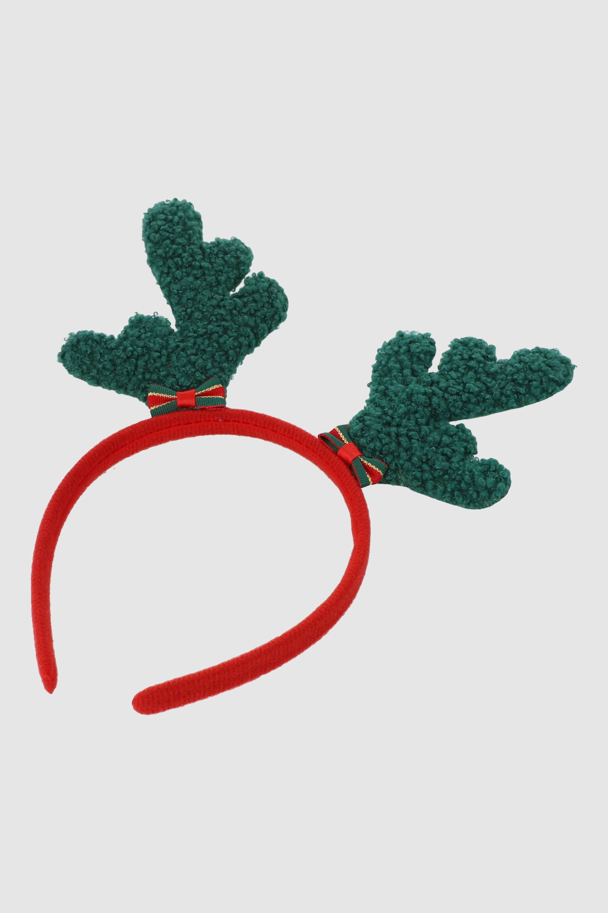 Diadema de reno de peluche ROJO