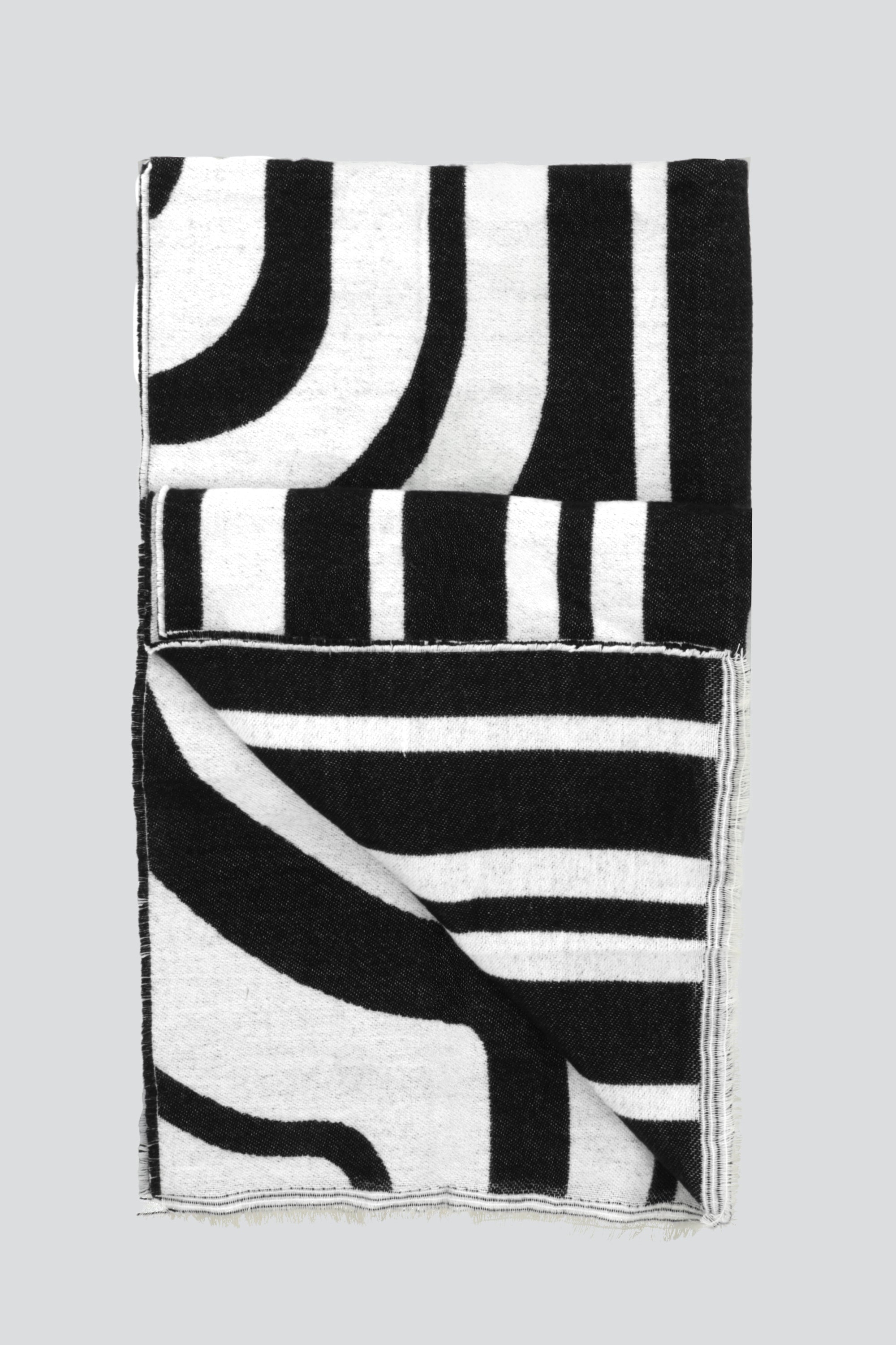 Bufanda print ondas NEGRO