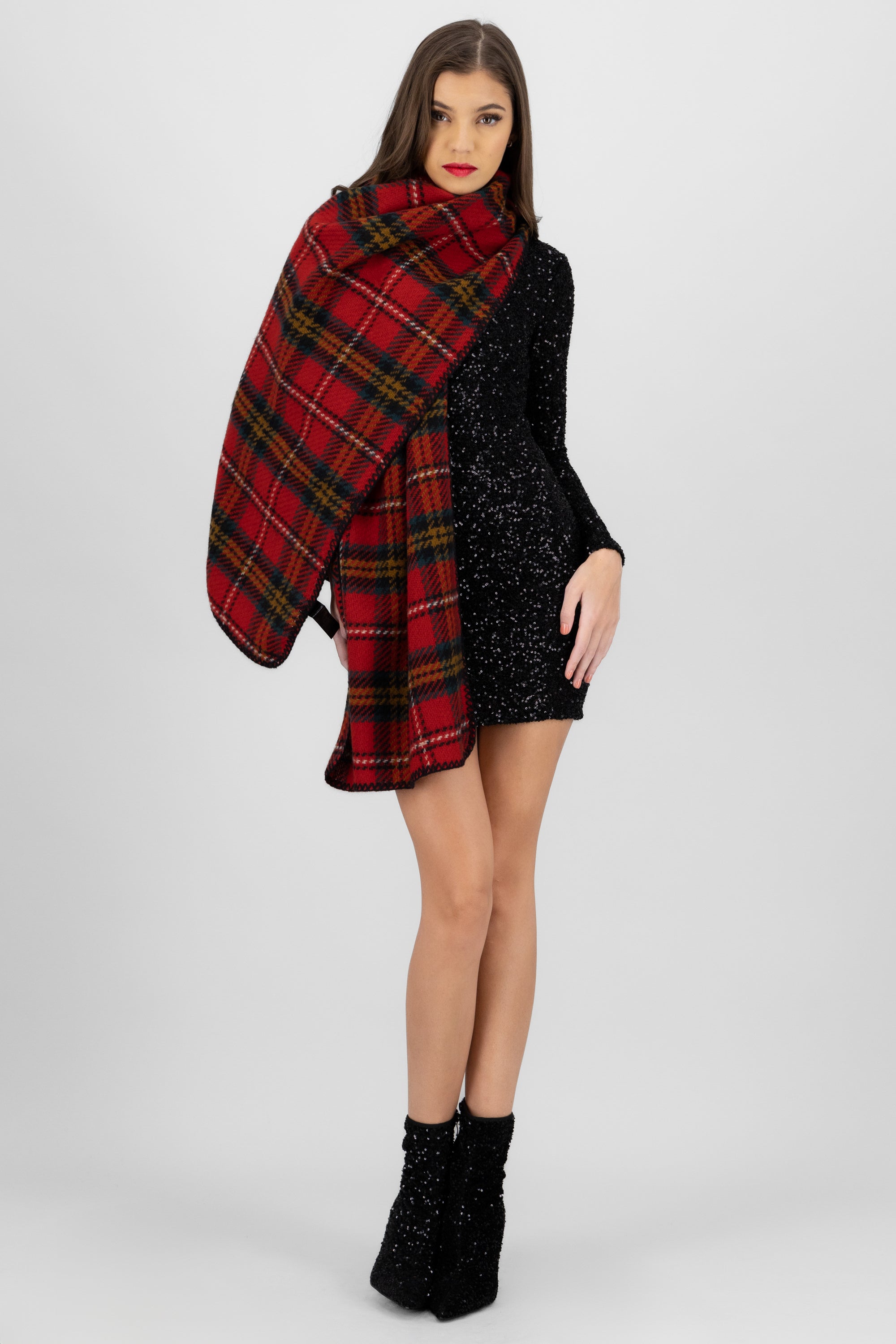 Bufanda cuadros ROJO