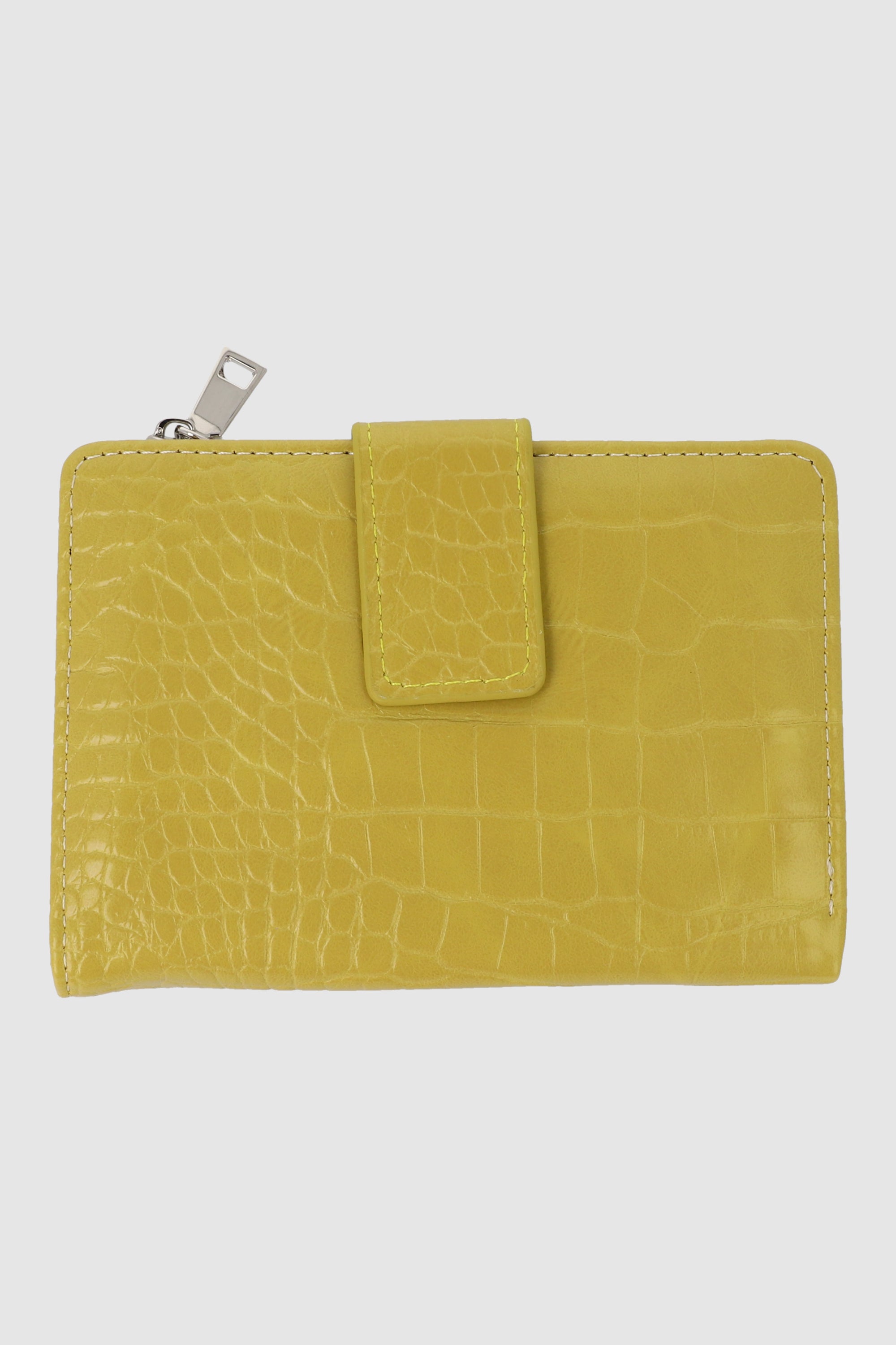 Cartera pequeña textura croco VERDE