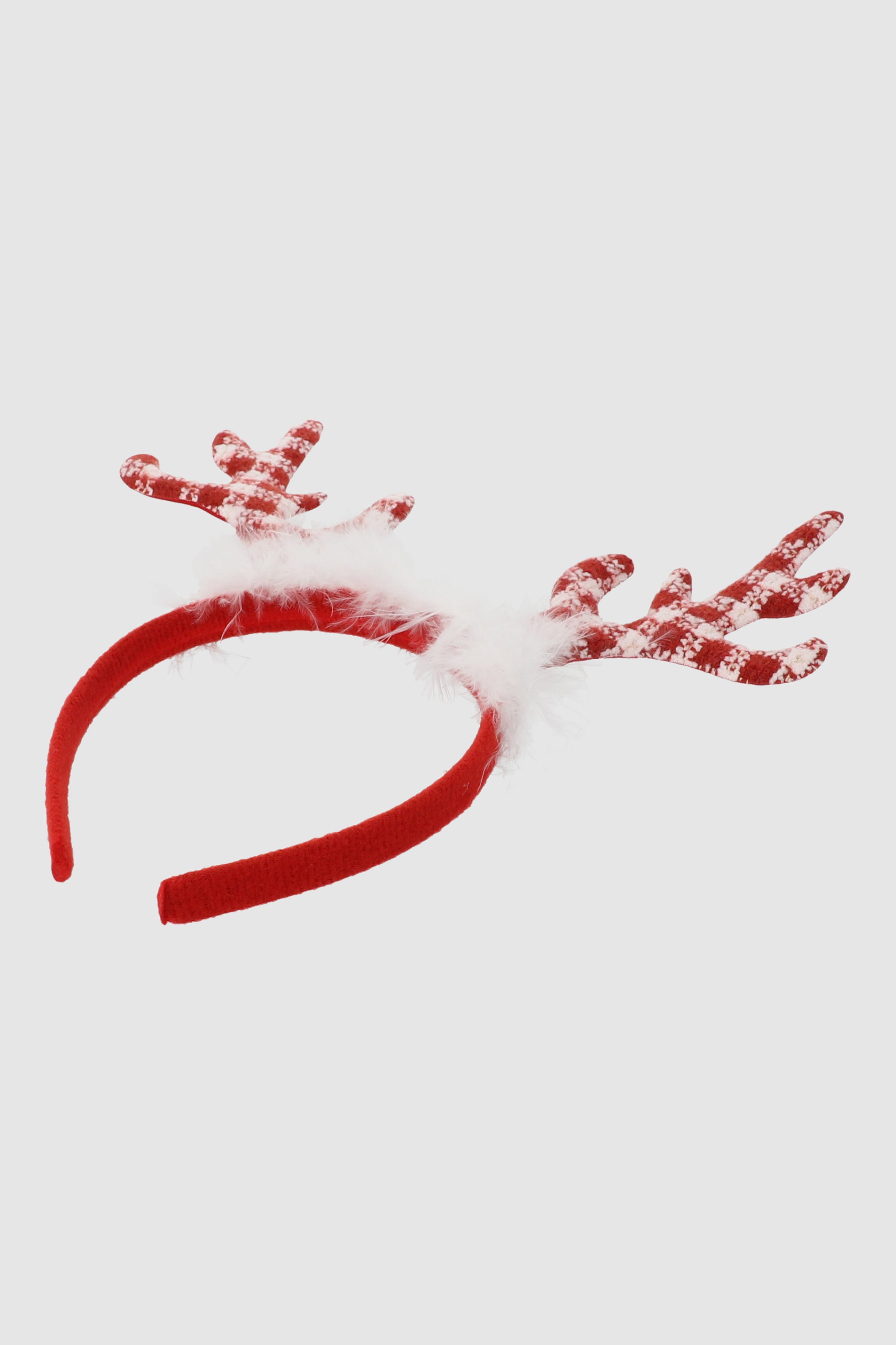 Diadema reno print cuadros ROJO