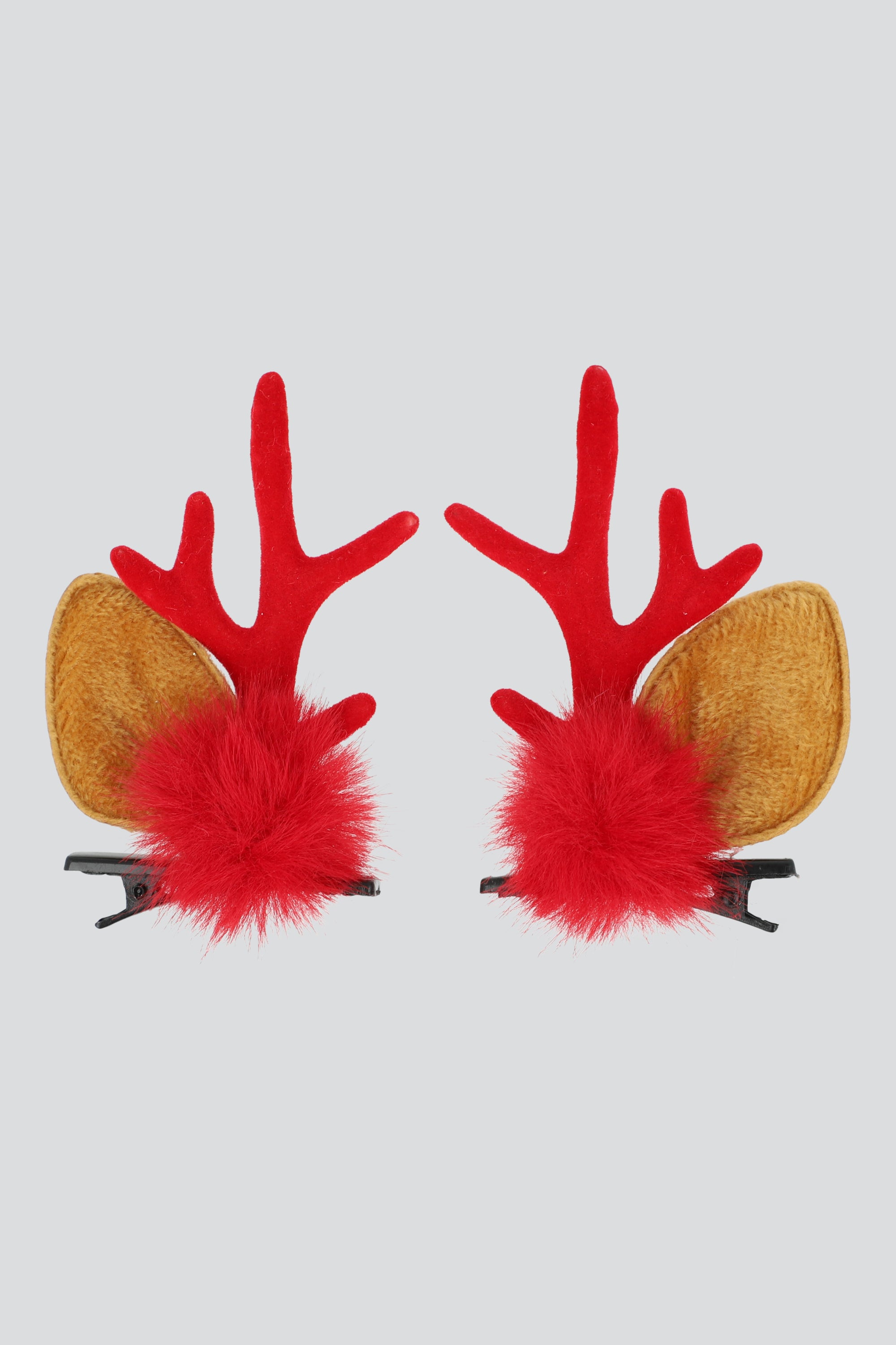 Broches orejas pompon ROJO