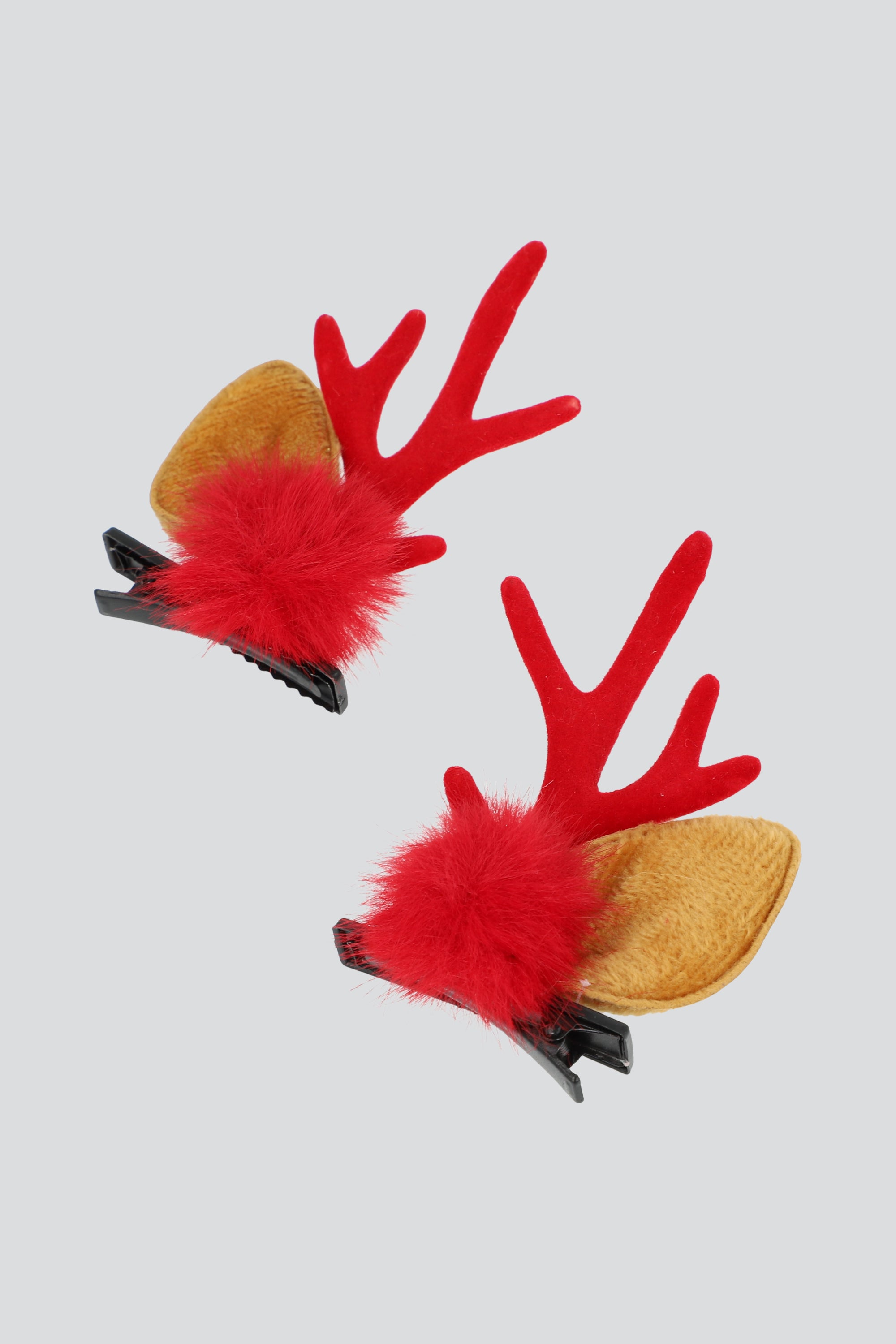 Broches orejas pompon ROJO