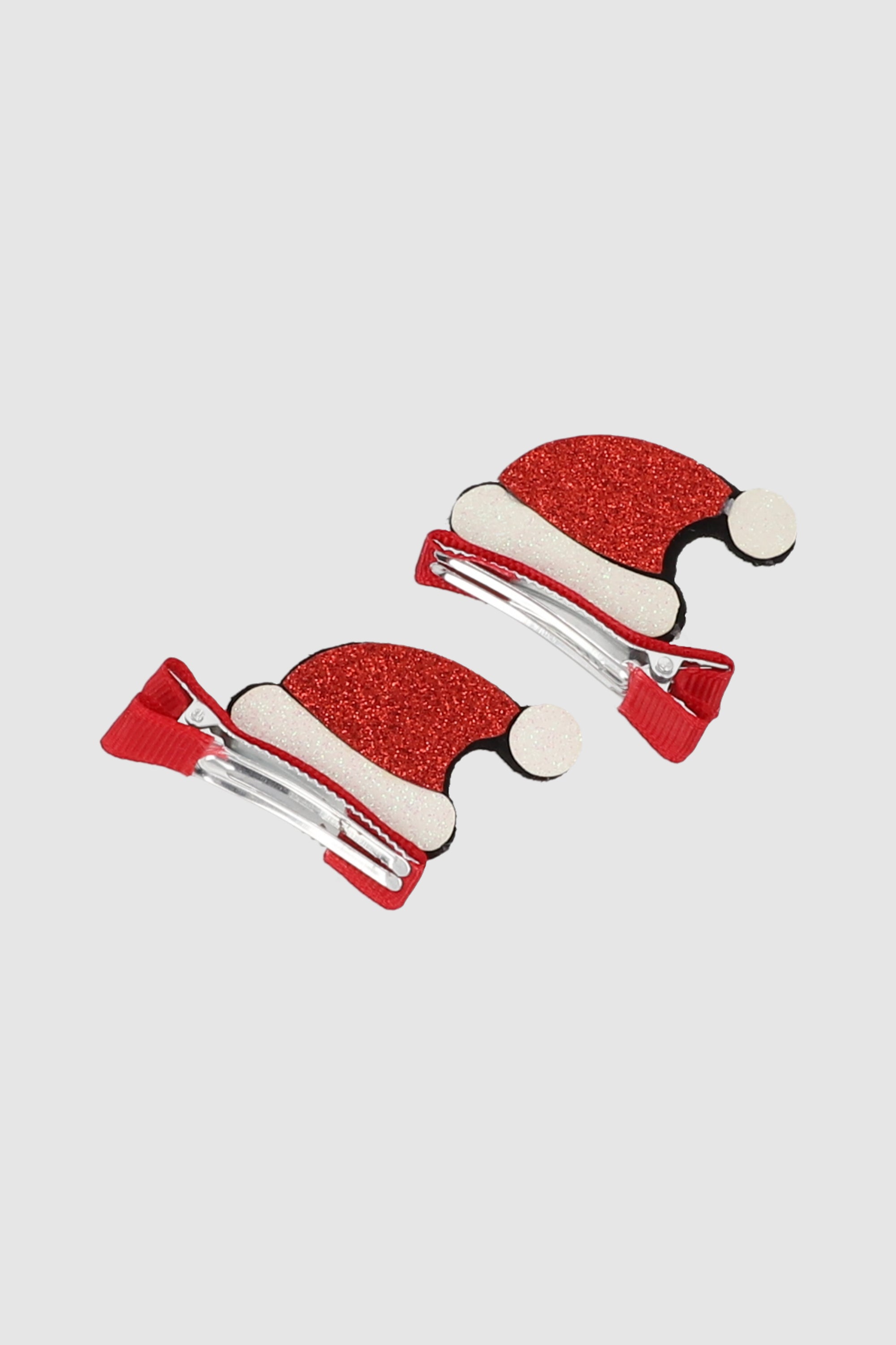 Set de 2 pasadores gorrito santa ROJO