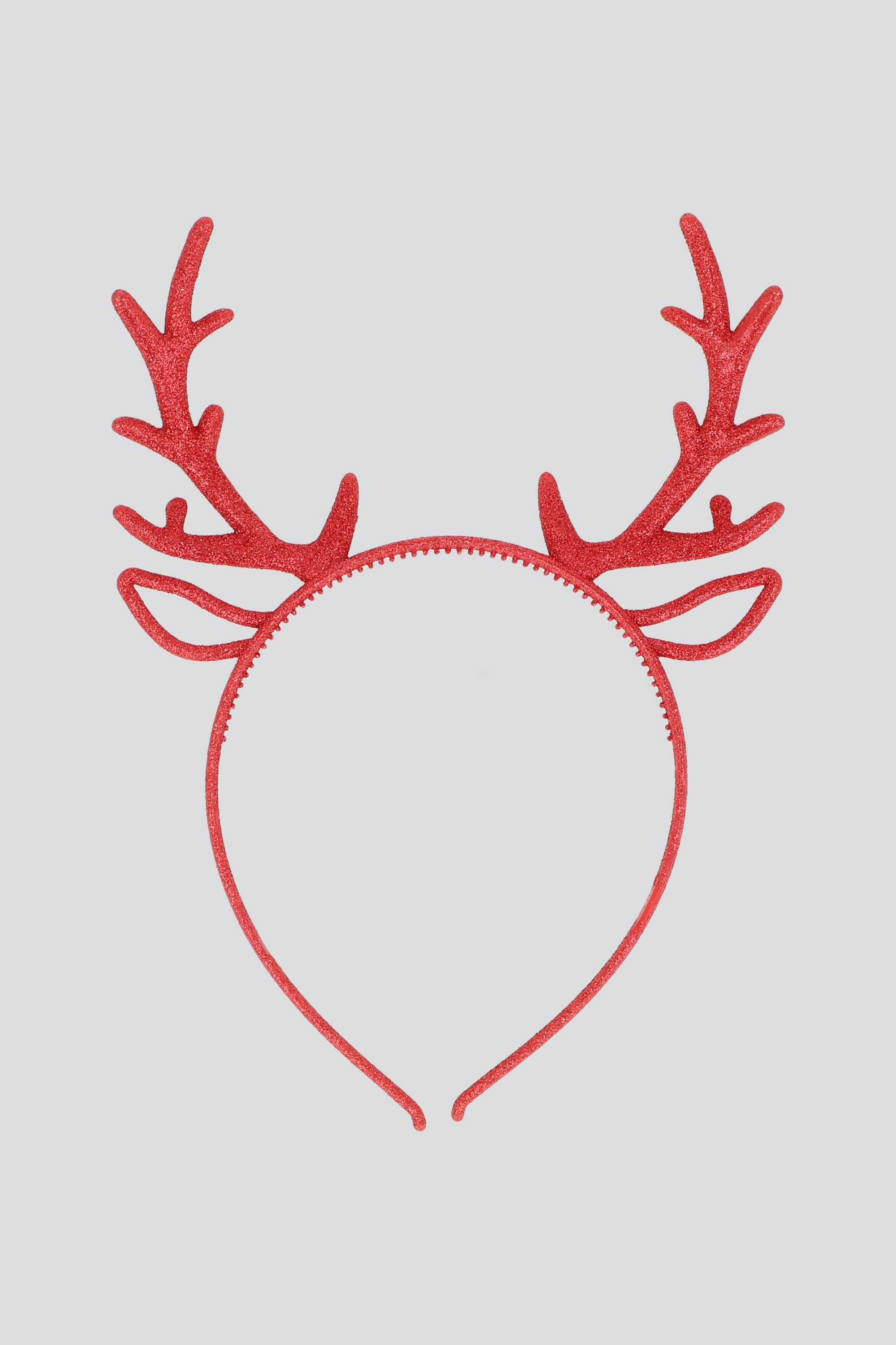 Diadema cuernos reno glitter met ROJO