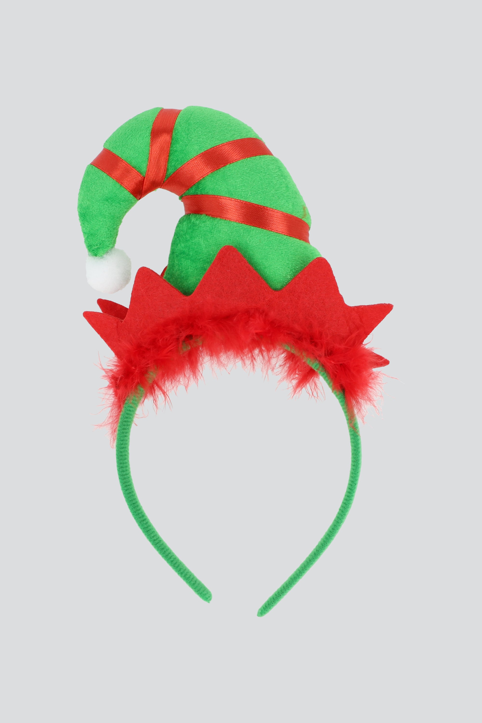 Diadema gorro duende navideño VERDE
