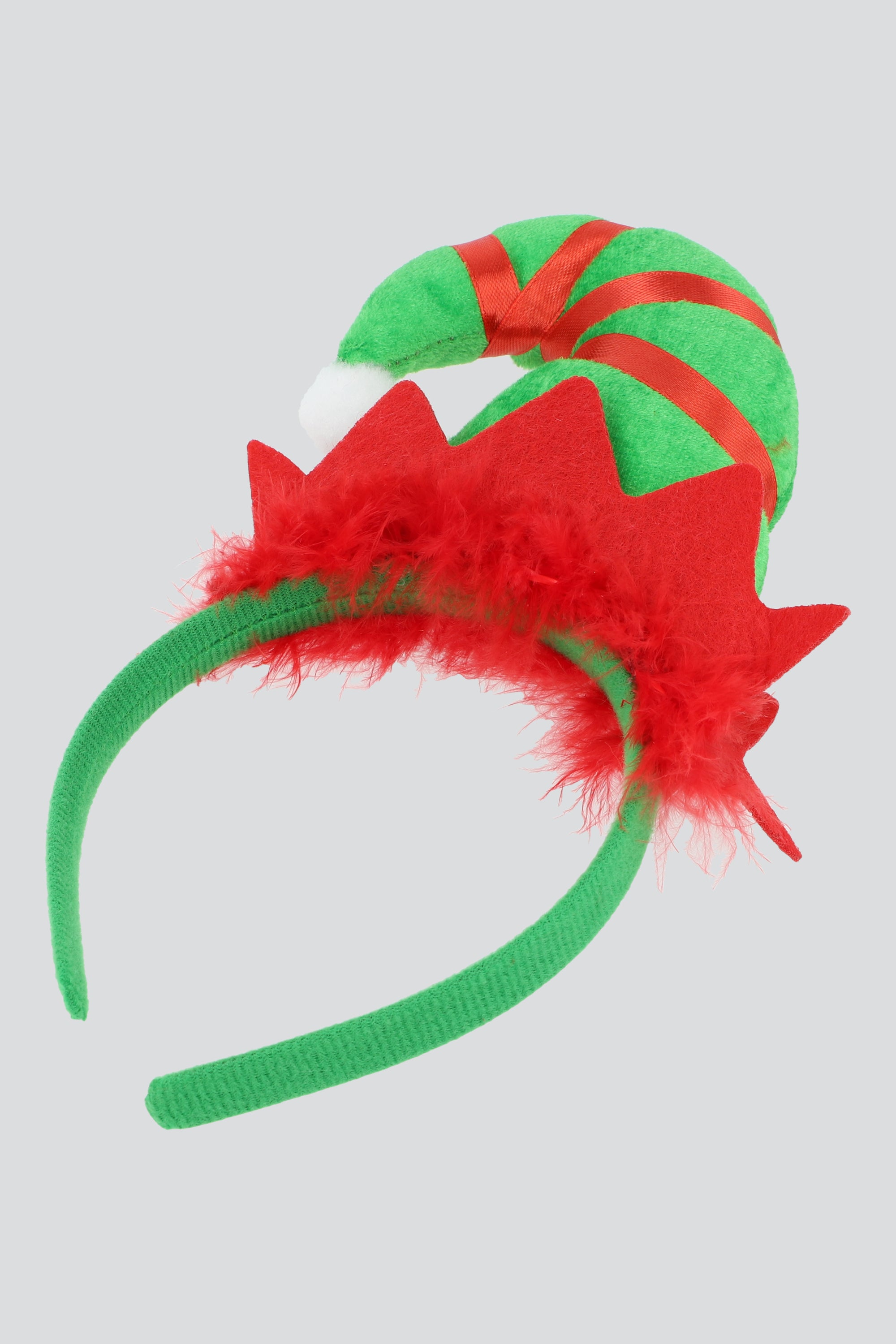 Diadema gorro duende navideño VERDE