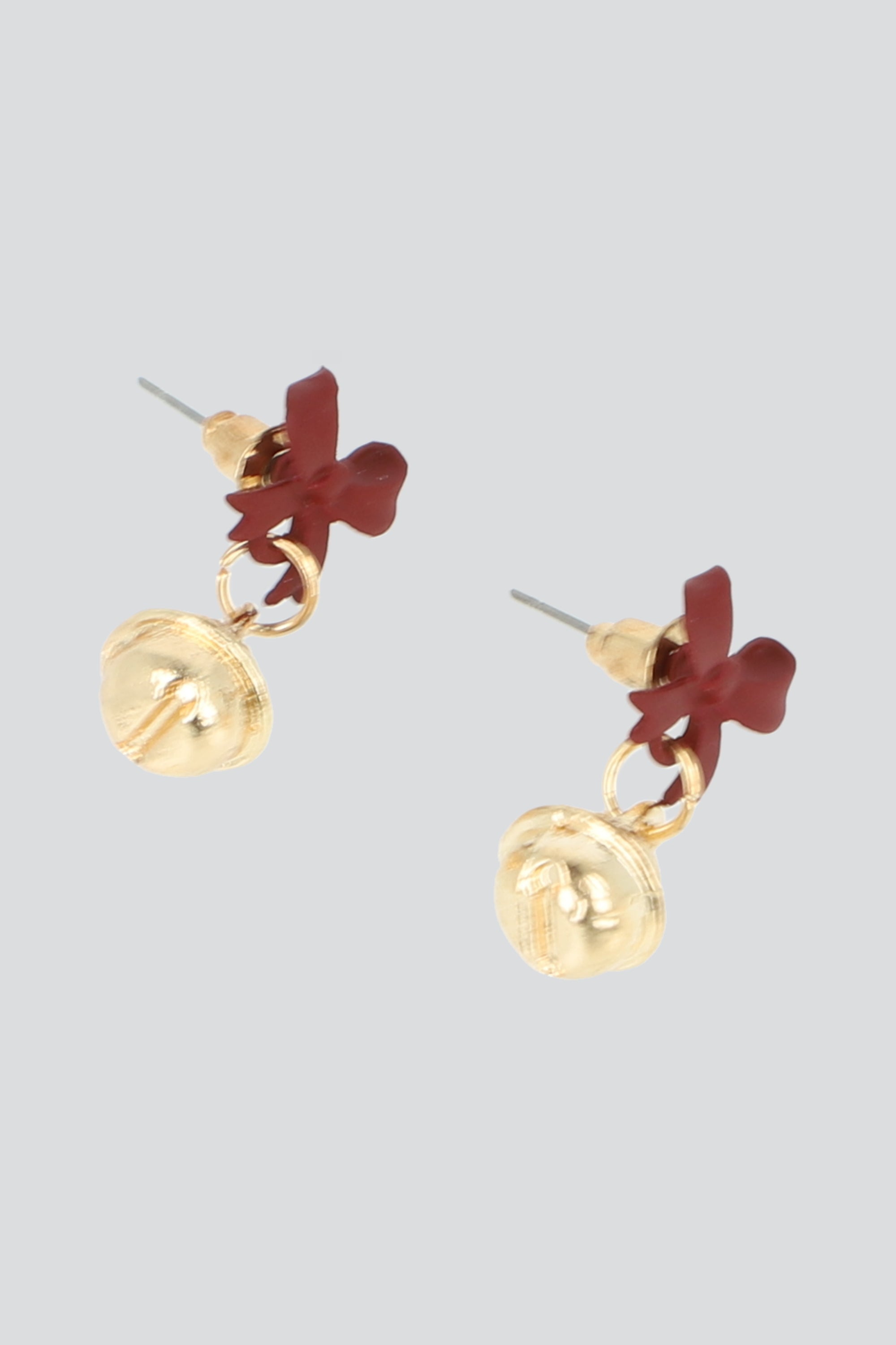 Aretes moño cascabel ROJO