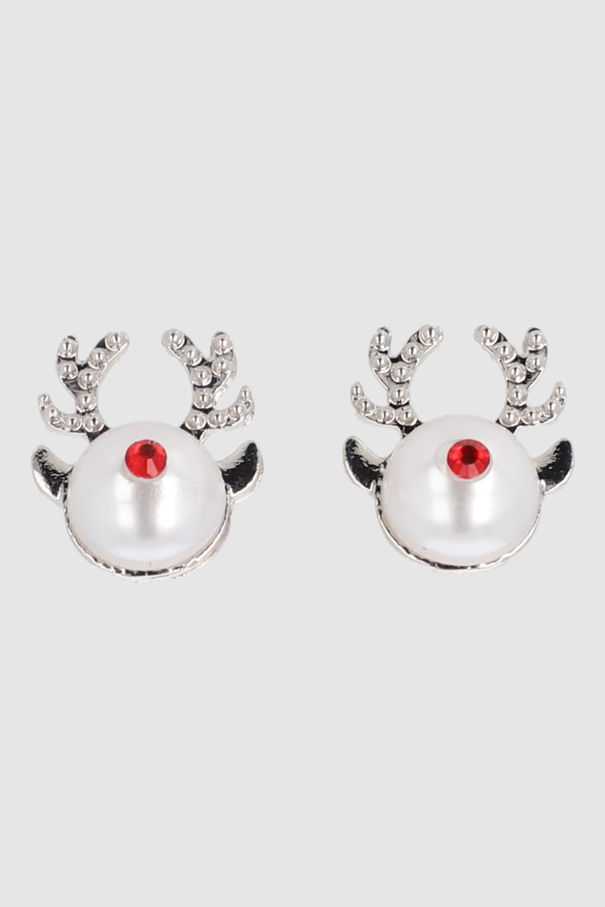 Aretes reno perla PLATA