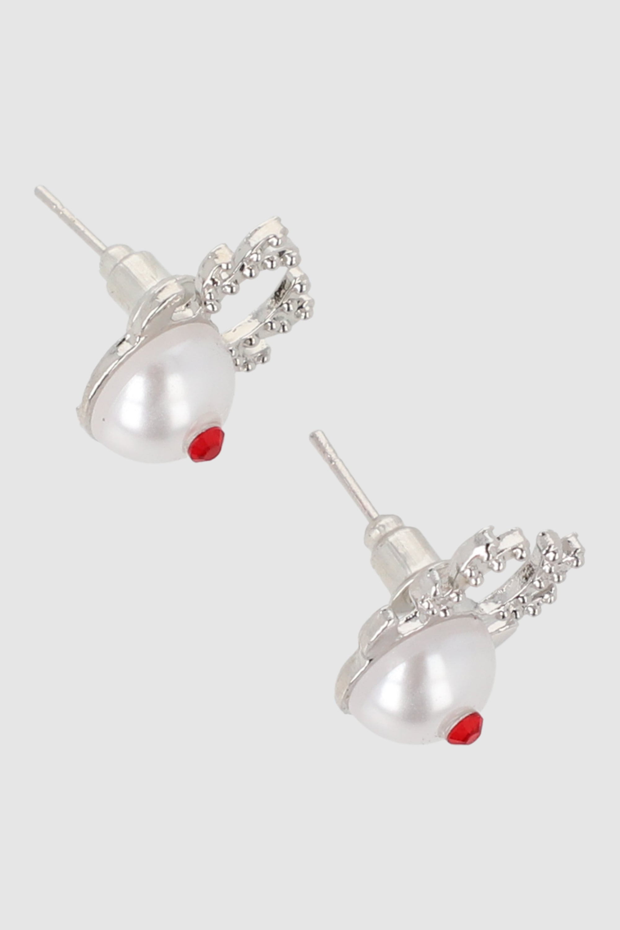 Aretes reno perla PLATA