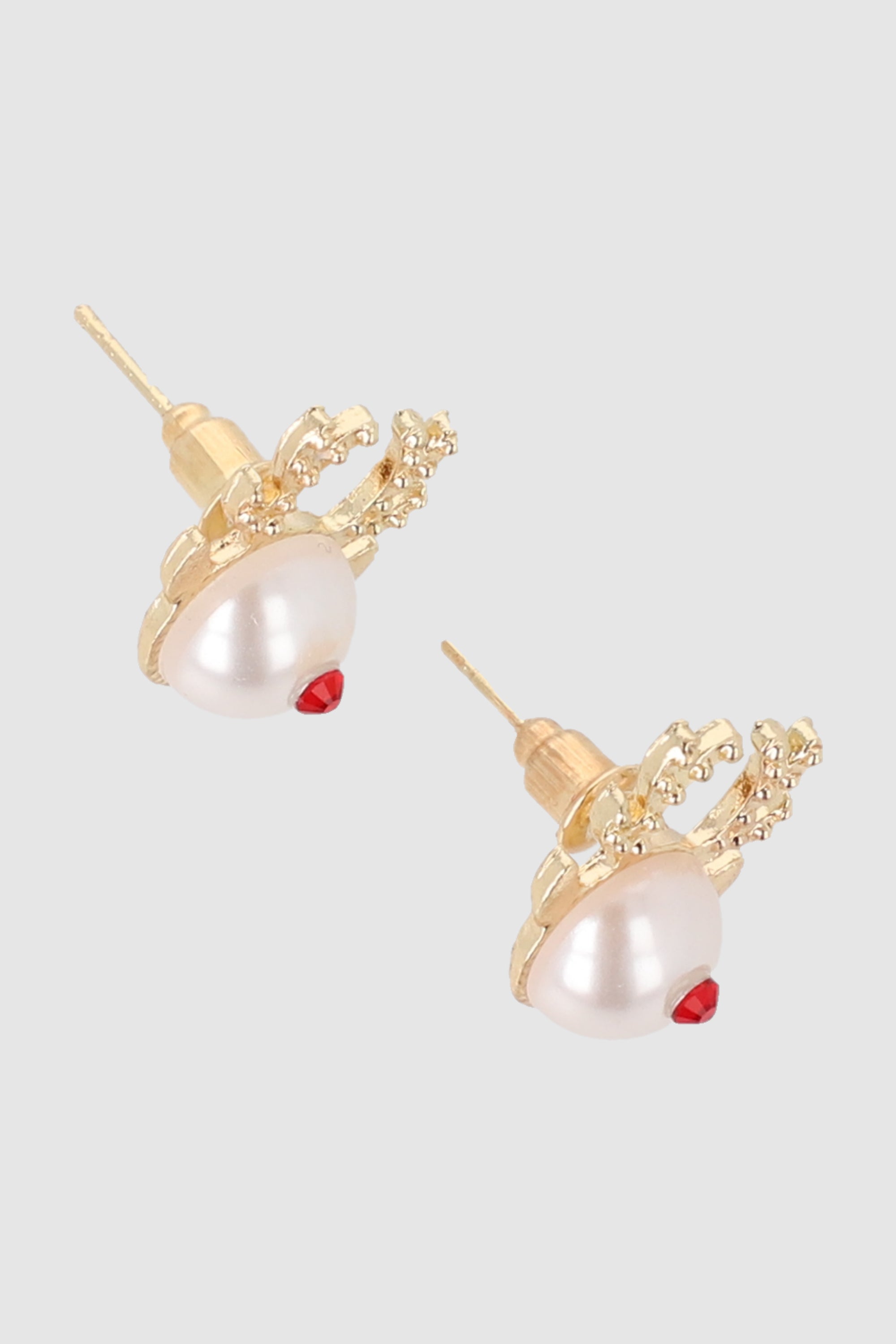 Aretes reno perla ORO