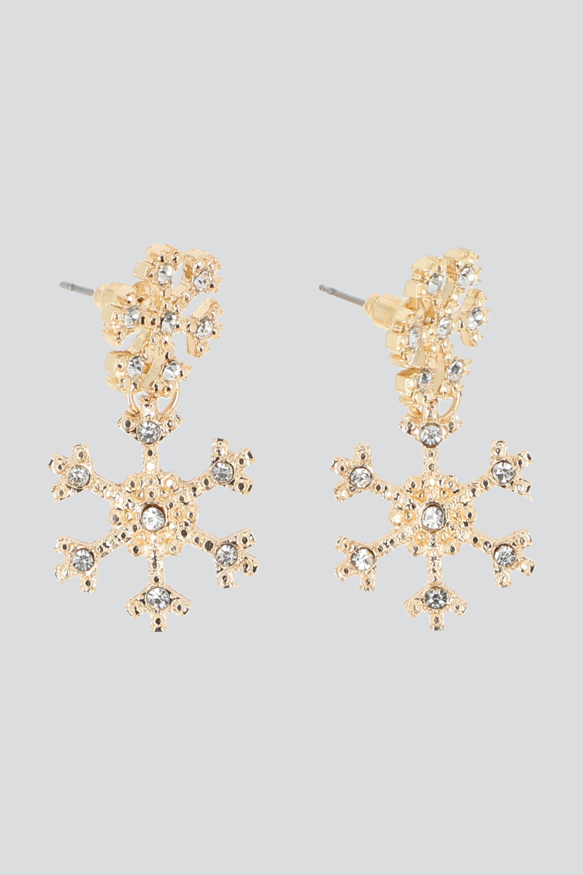 ARETES DOBLE COPO BRILLOS ORO